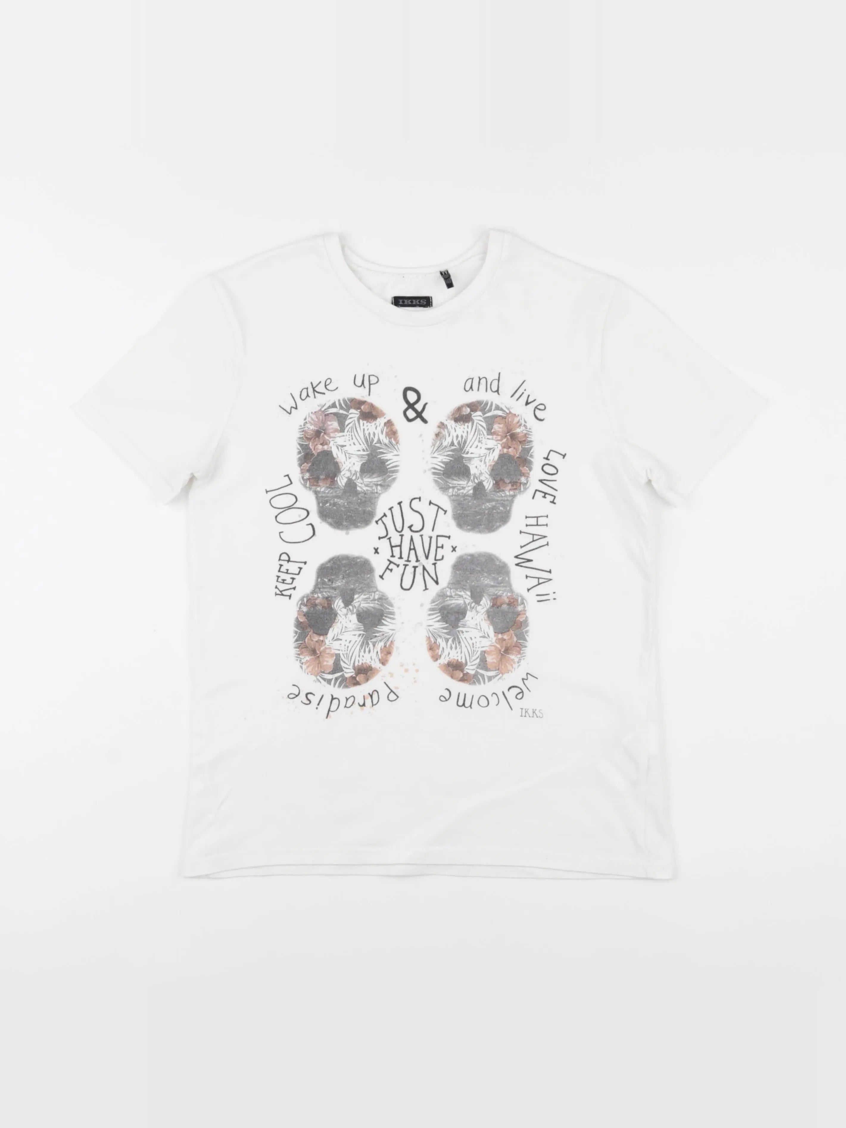 IKKS - tee-shirt blanc - 10 ans