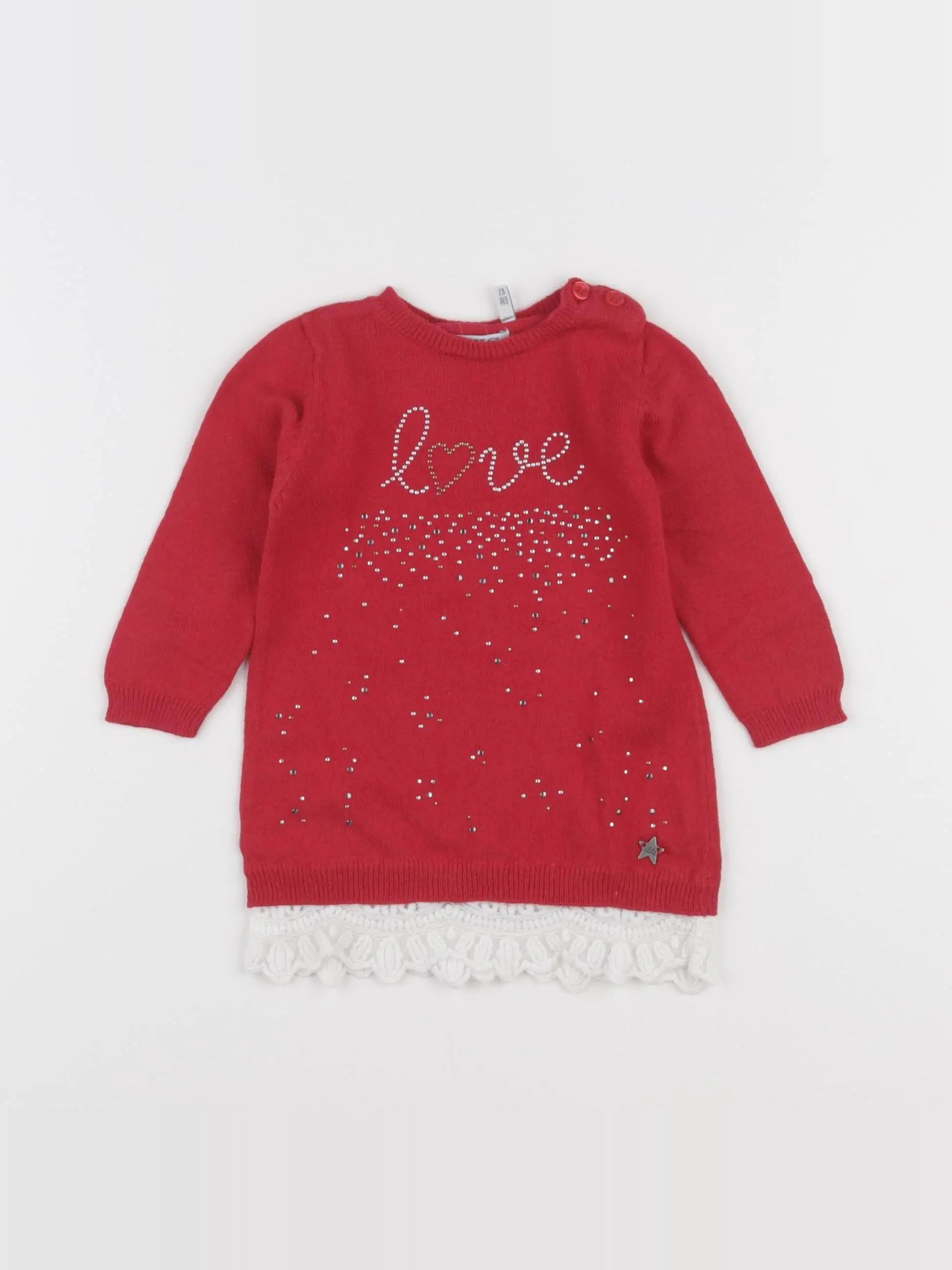 IKKS - robe rouge - 6 mois