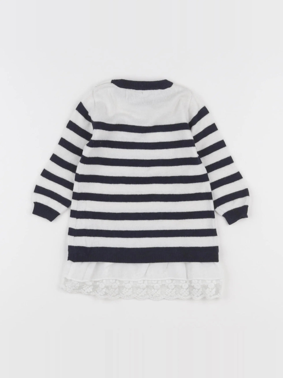 IKKS - robe blanc, bleu - 6 mois