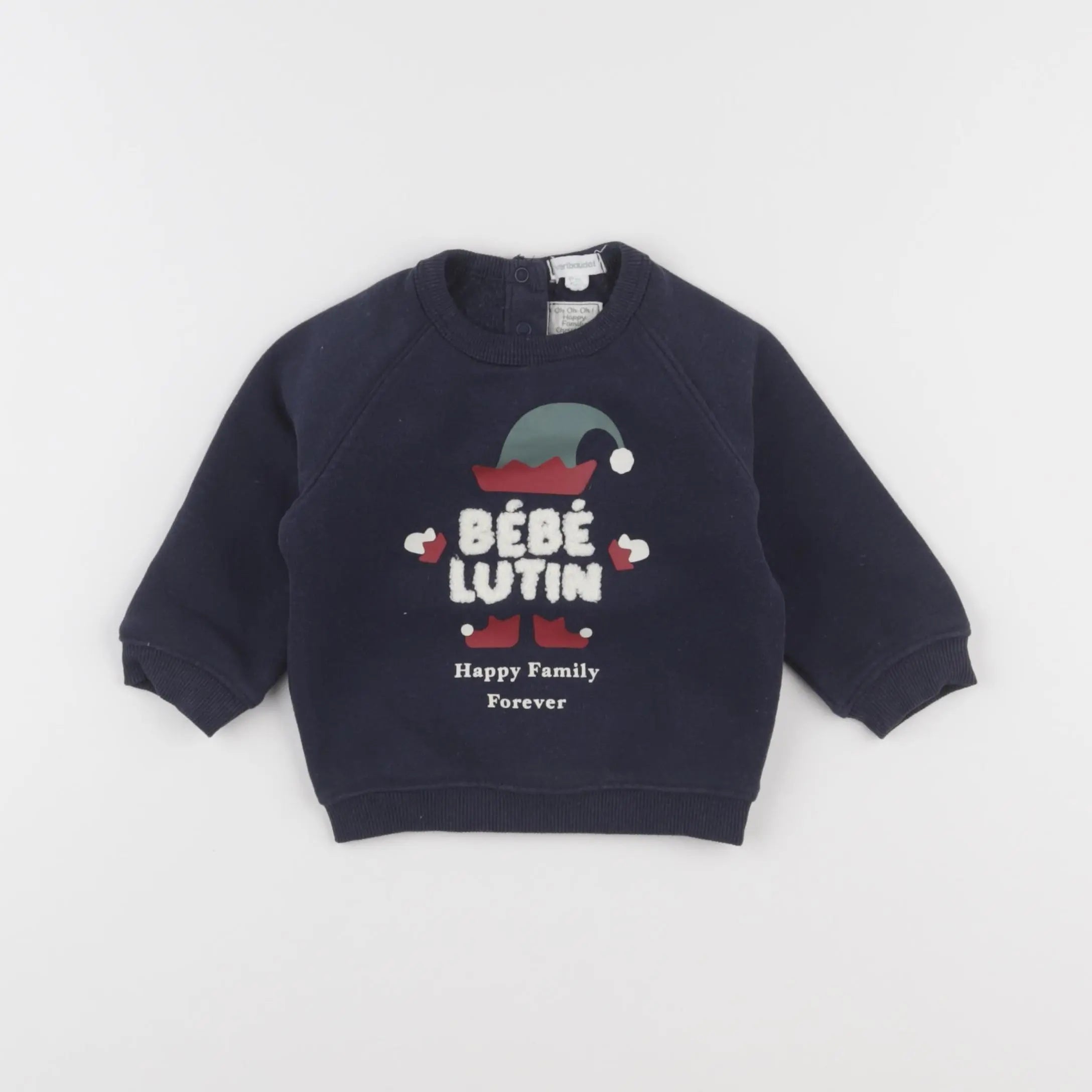 Vertbaudet - sweat bleu - 6 mois