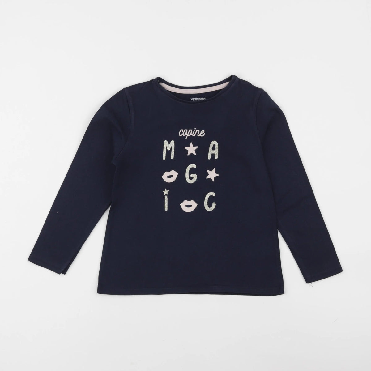 Vertbaudet - tee-shirt bleu - 6 ans