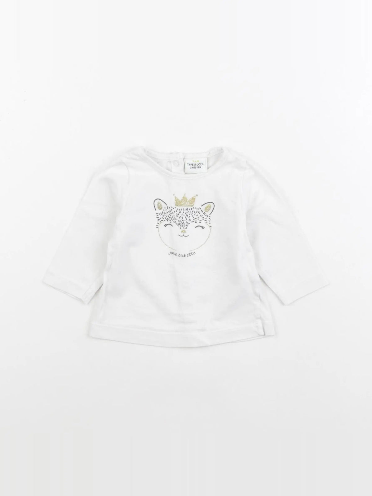 Tape à l'oeil - tee-shirt blanc - 3 mois