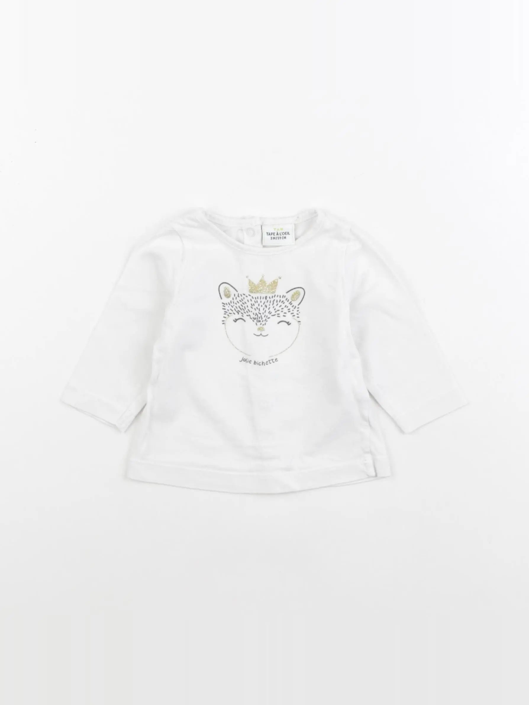 Tape à l'oeil - tee-shirt blanc - 3 mois