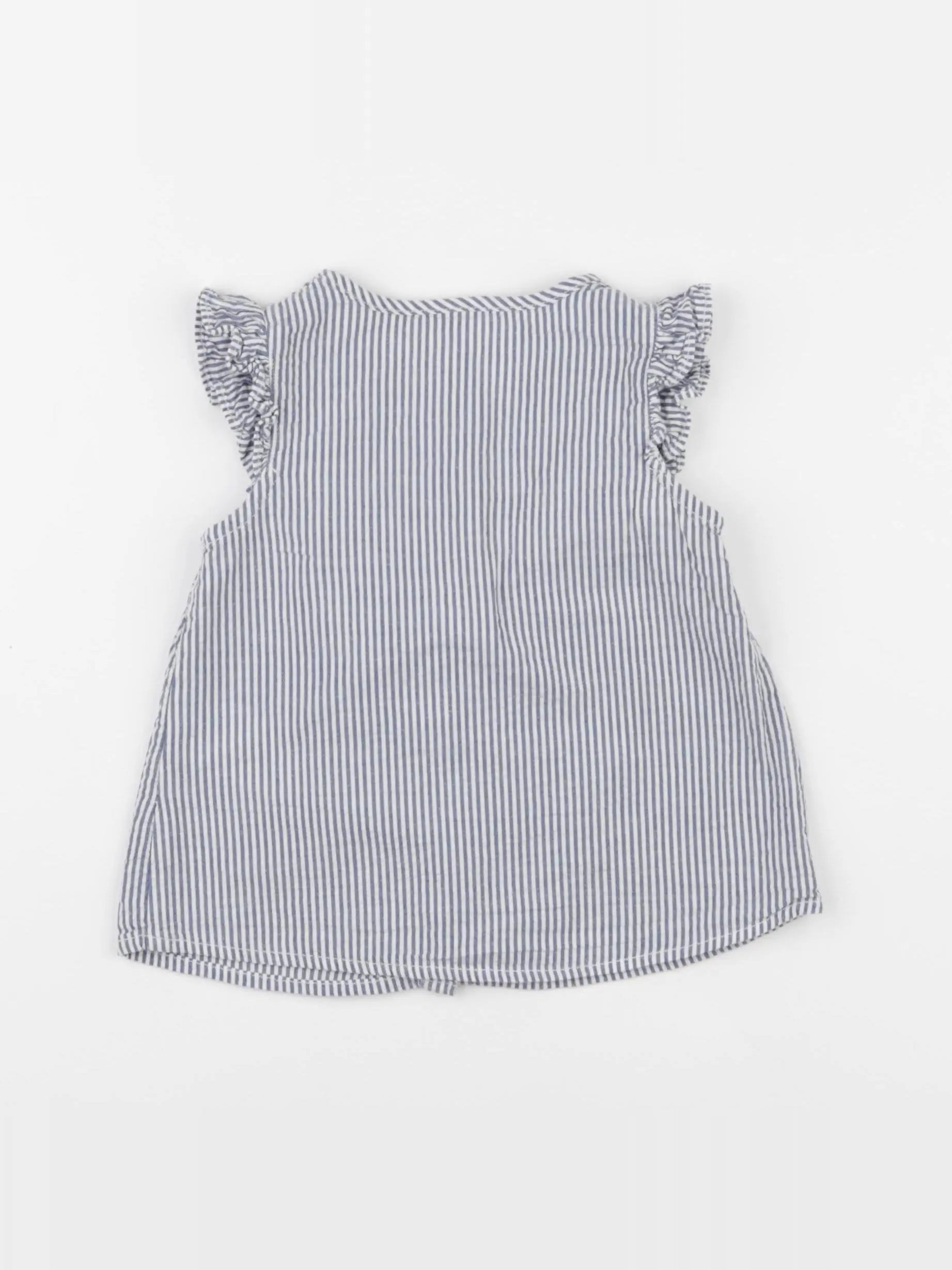 H&M - blouse bleu - 12/18 mois