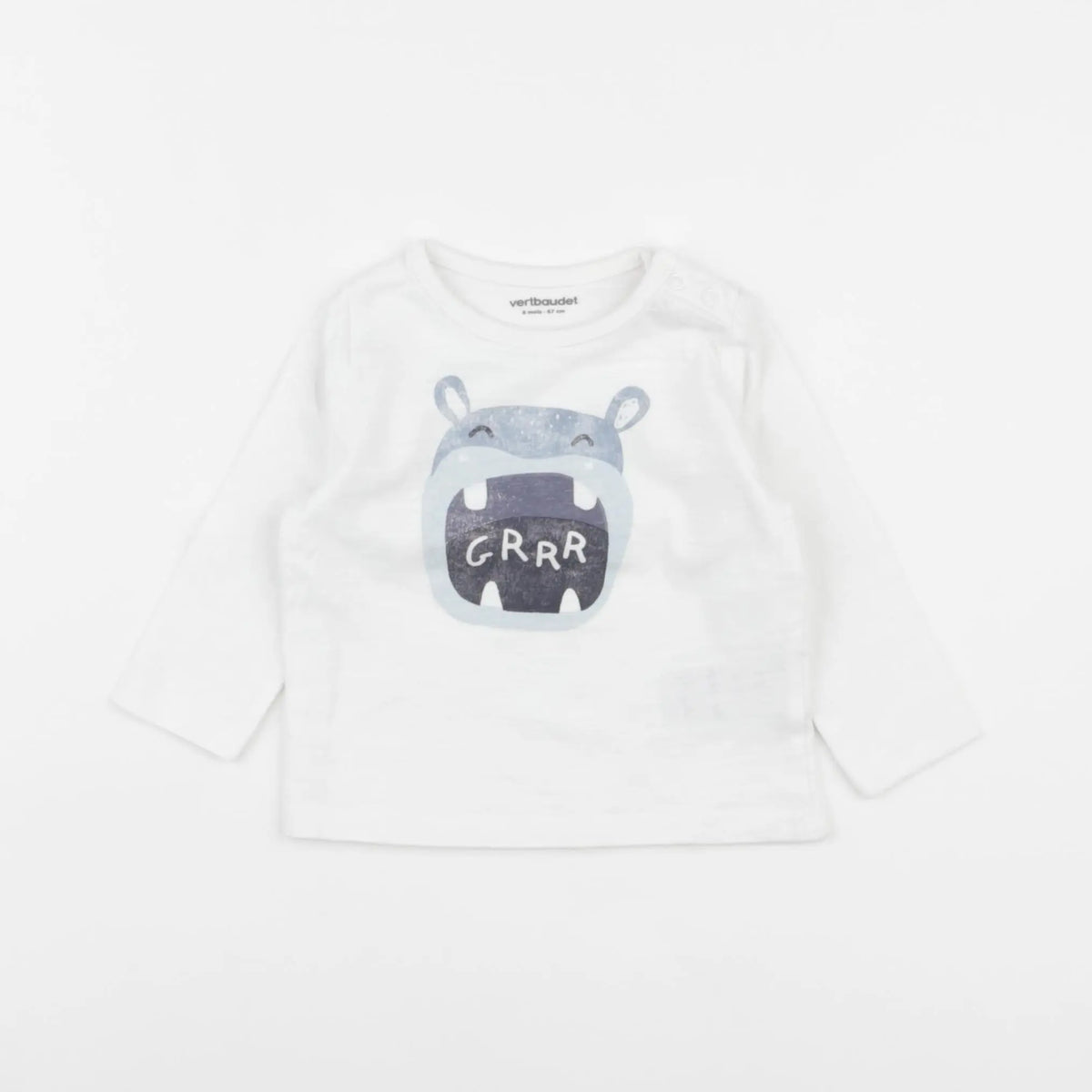 Vertbaudet - tee-shirt blanc - 6 mois