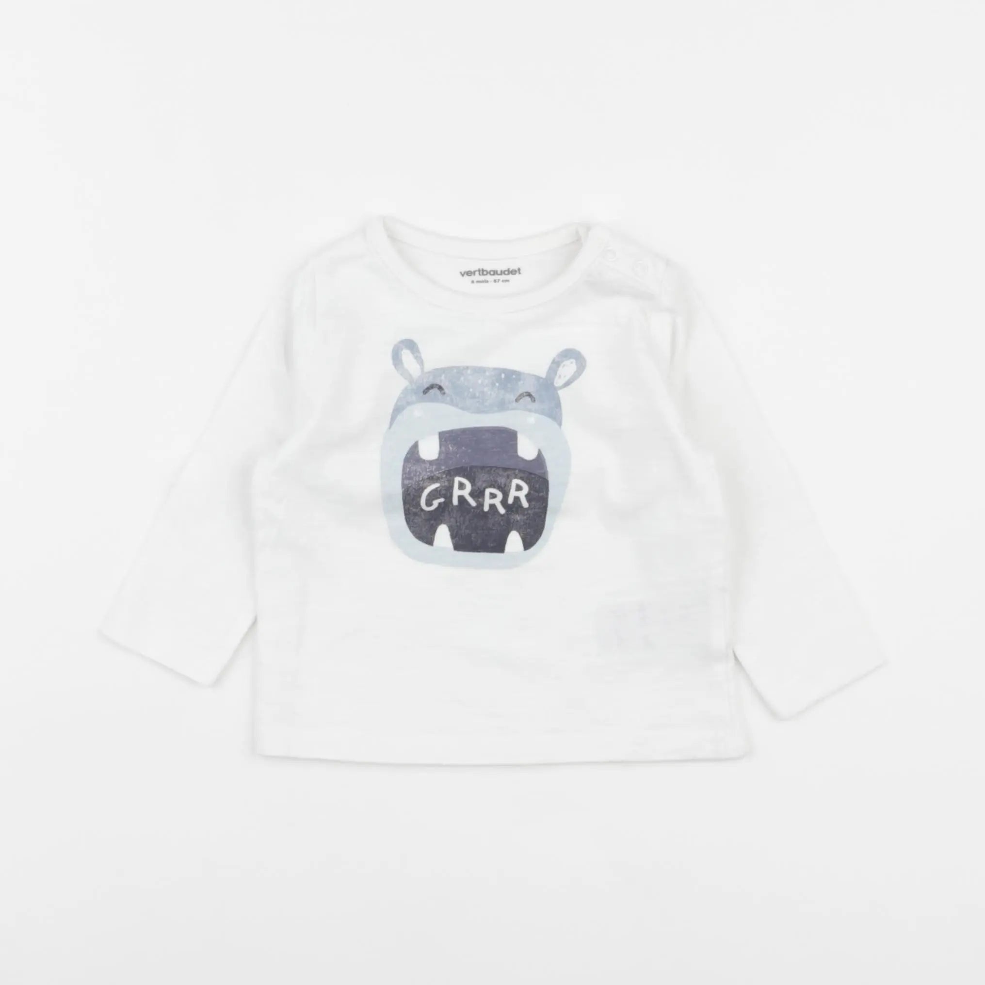 Vertbaudet - tee-shirt blanc - 6 mois