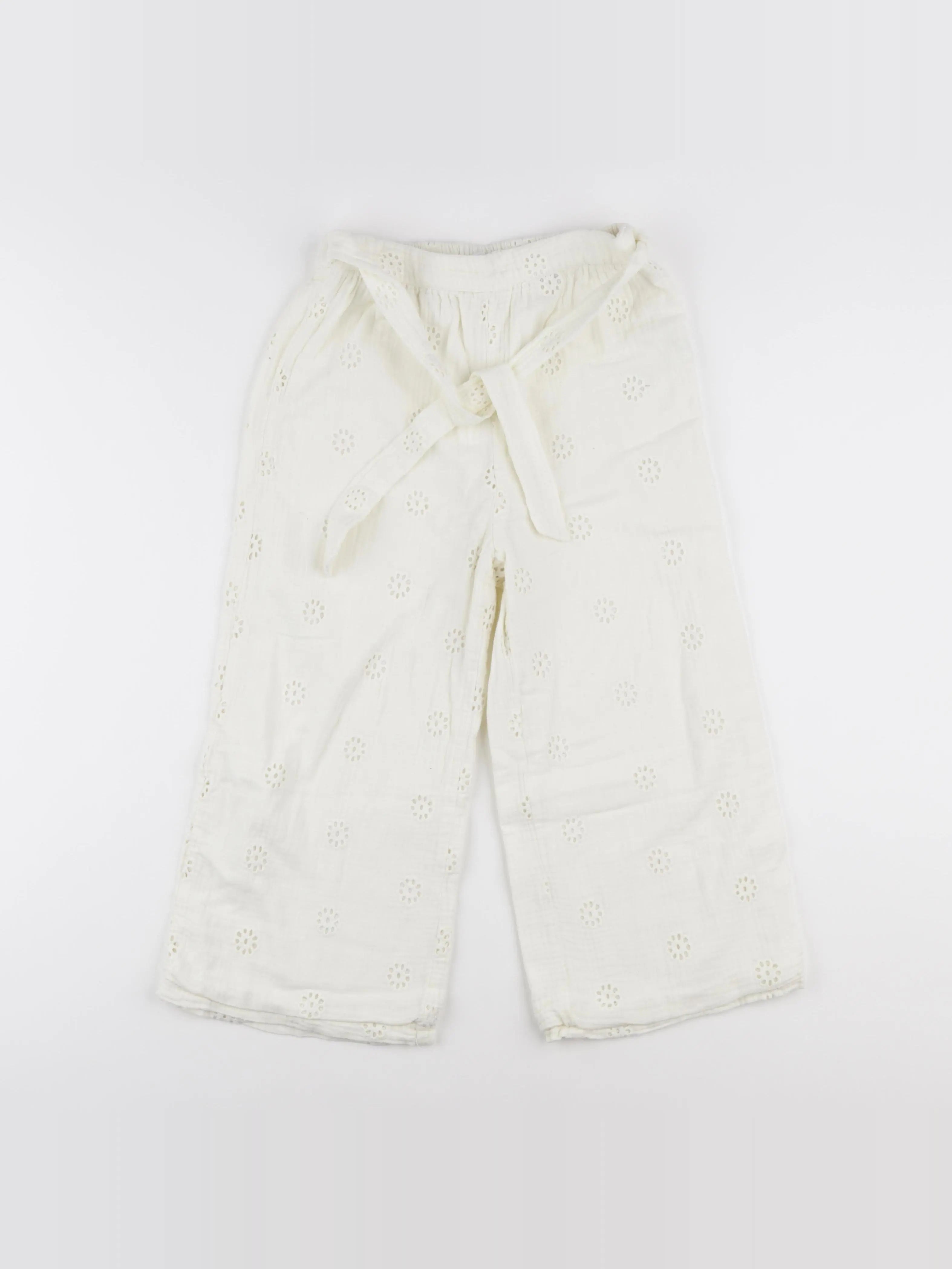 Vertbaudet - pantalon blanc - 9 ans
