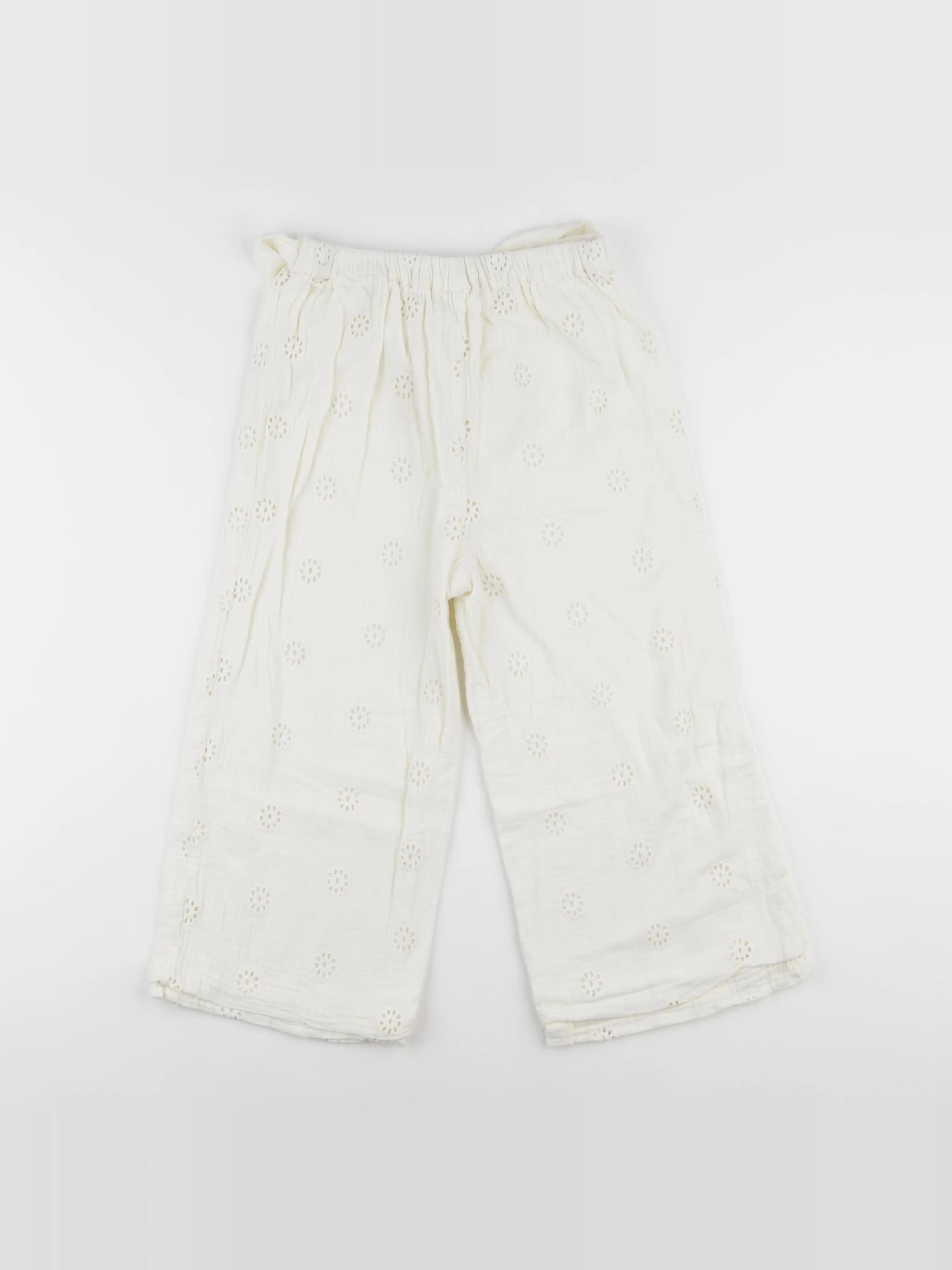 Vertbaudet - pantalon blanc - 9 ans