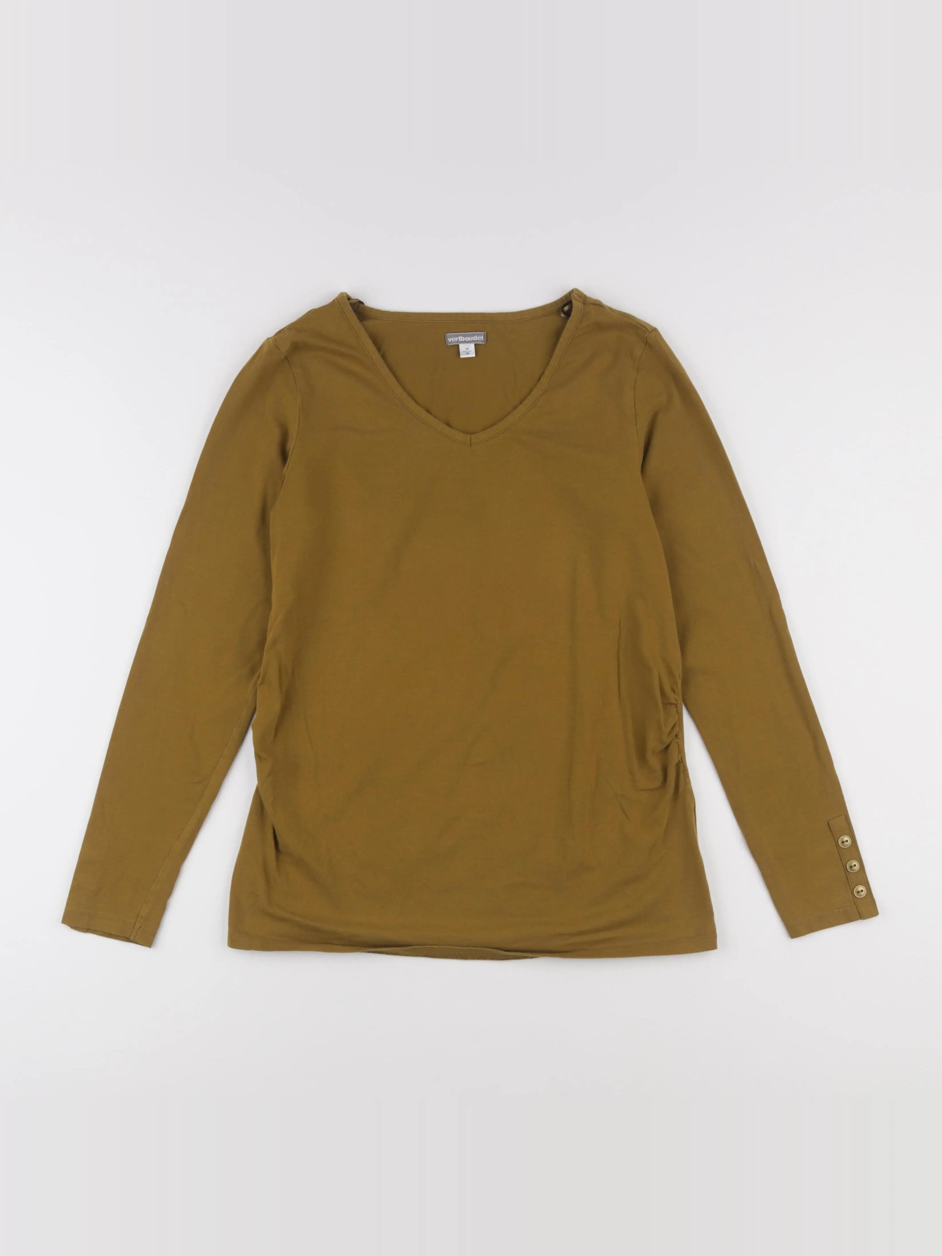 Vertbaudet - tee-shirt grossesse marron - 34 à 36