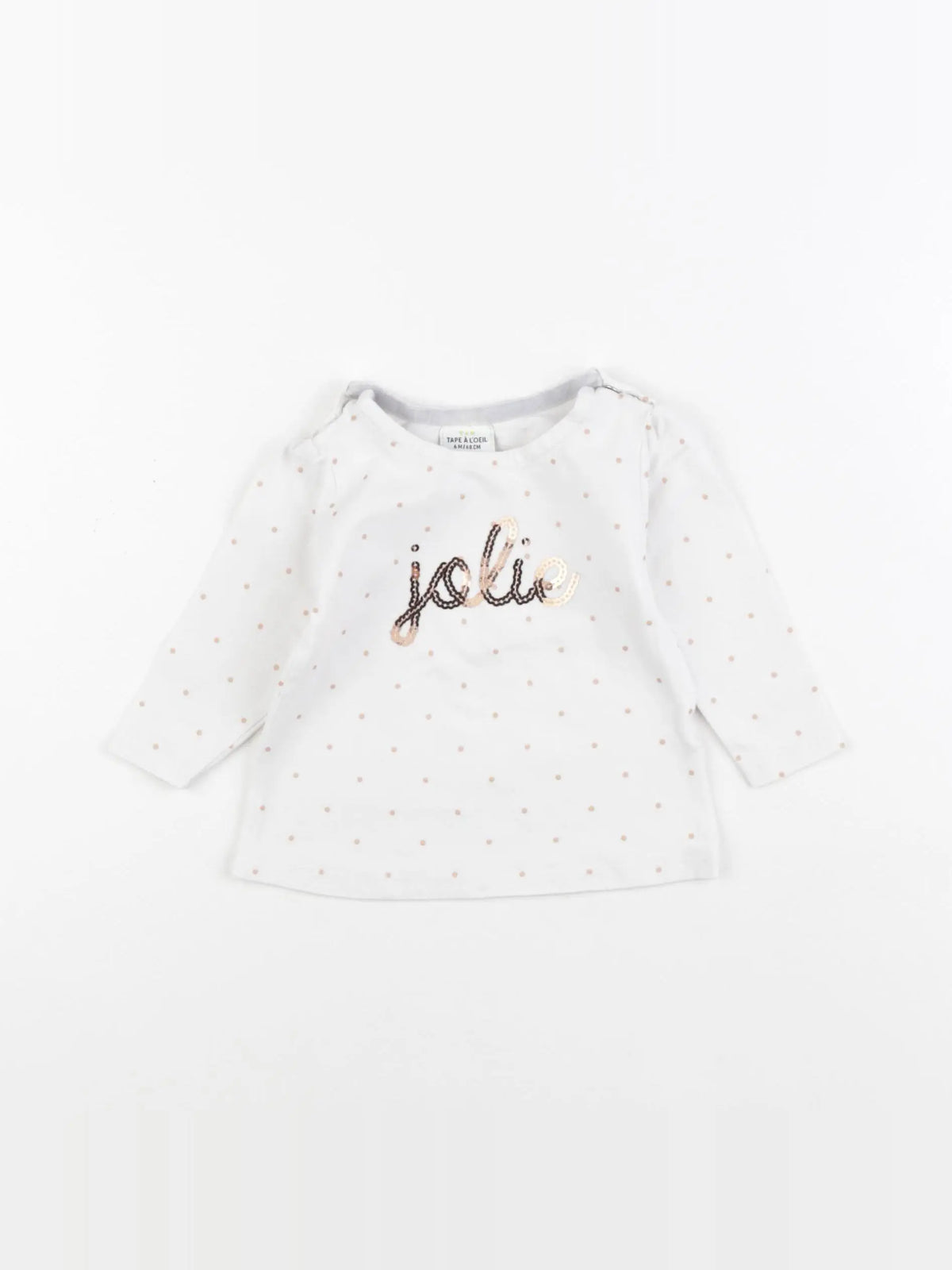 Tape à l'oeil - tee-shirt blanc - 6 mois