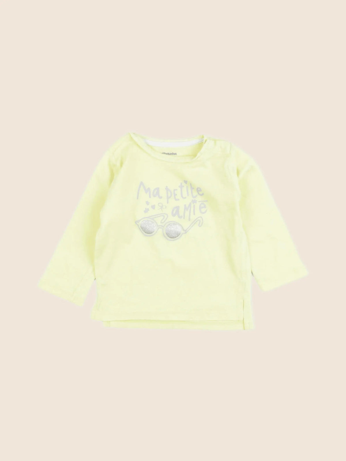 Vertbaudet - tee-shirt jaune - 6 mois