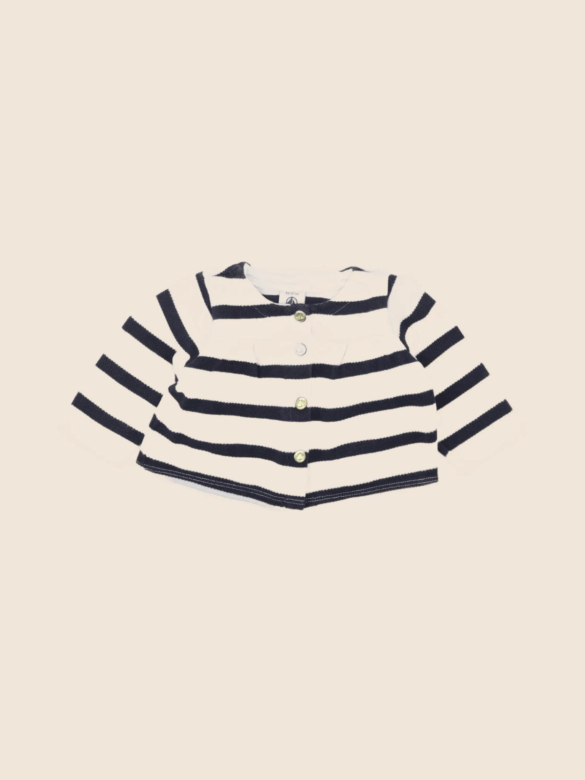 Petit Bateau - sweat bleu - 6 mois