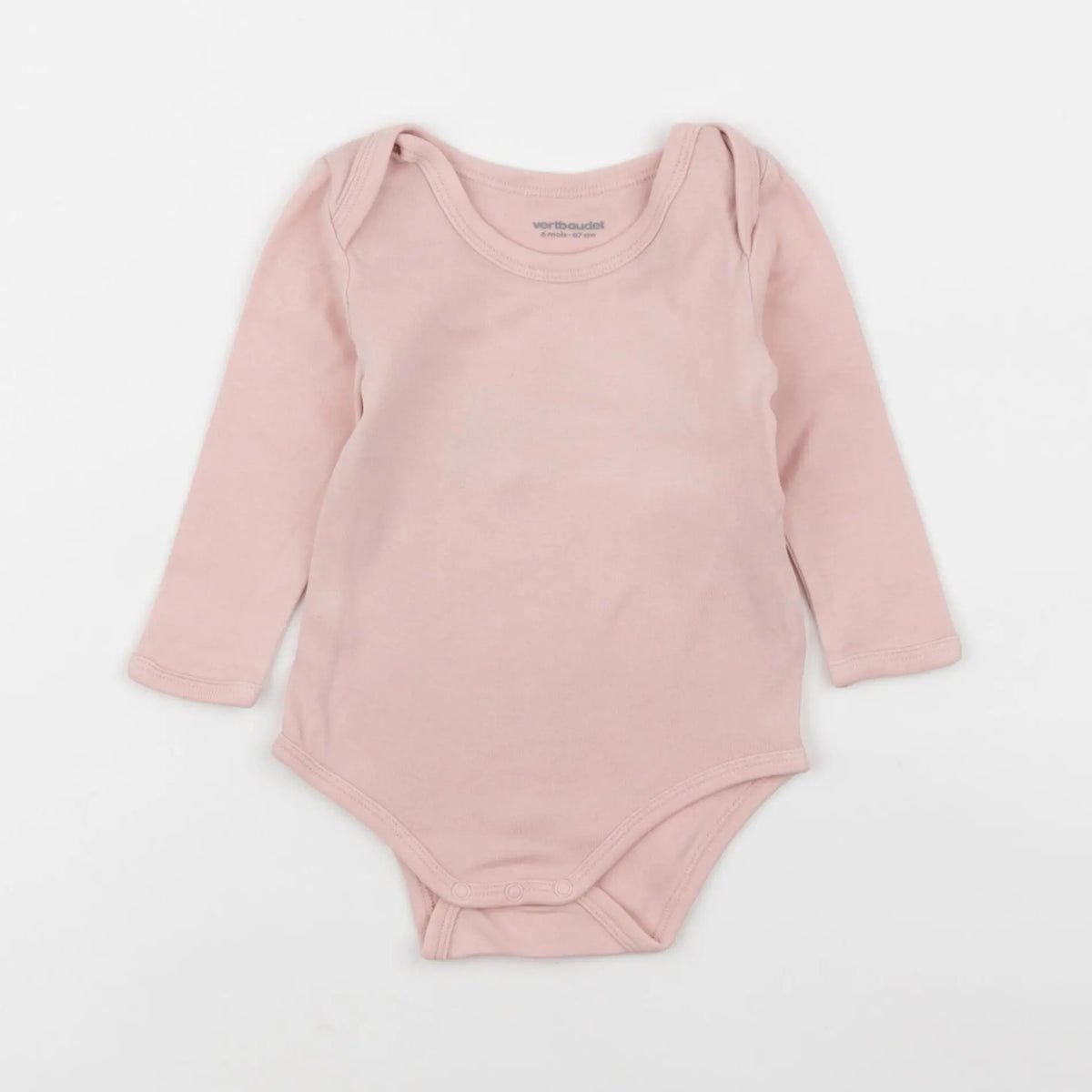 Vertbaudet - body rose - 6 mois