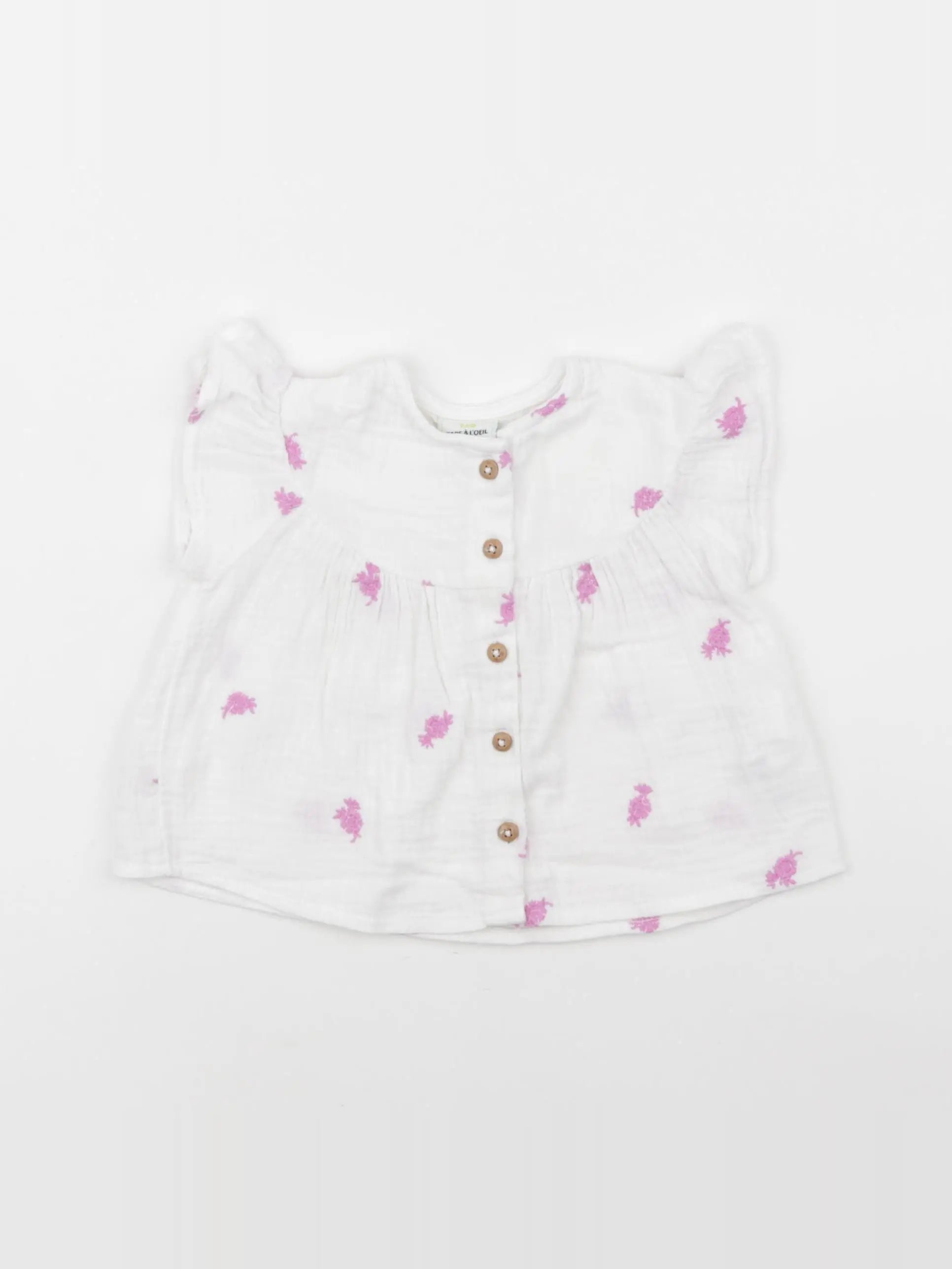 Tape à l'oeil - blouse blanc - 6 mois