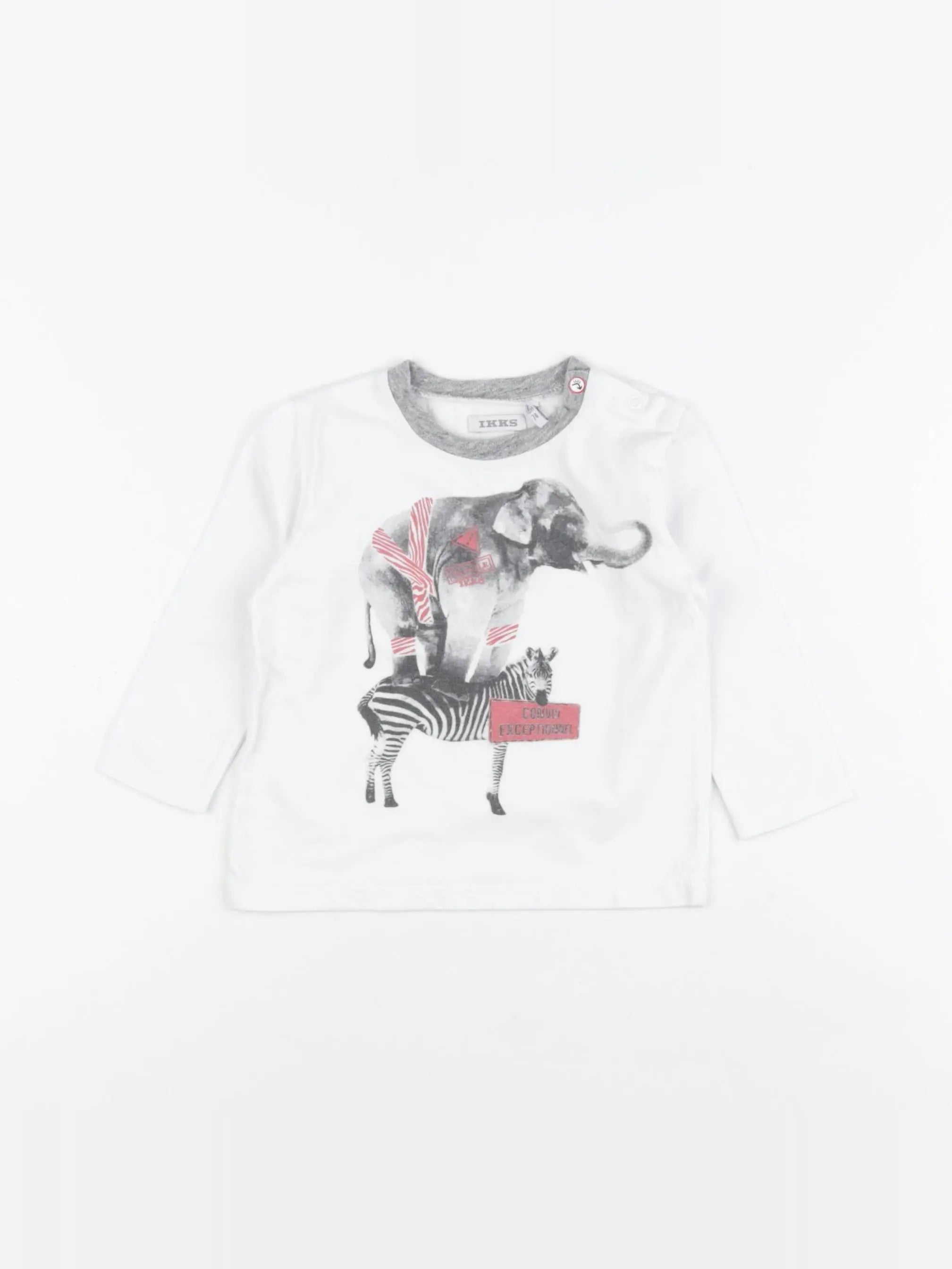 IKKS - tee-shirt blanc - 12 mois