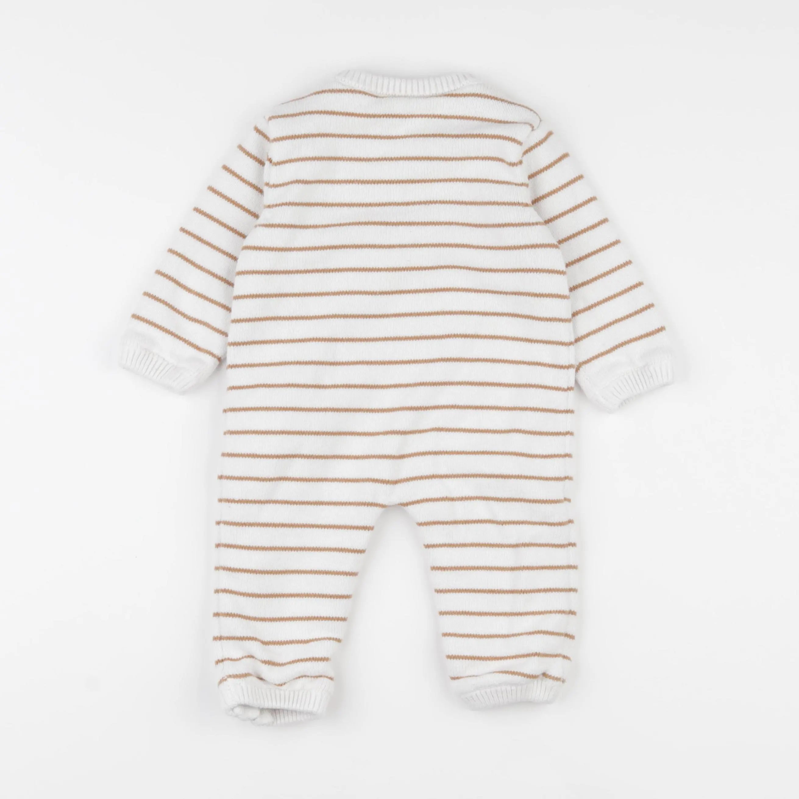 Vertbaudet - combinaison blanc, marron - 12 mois