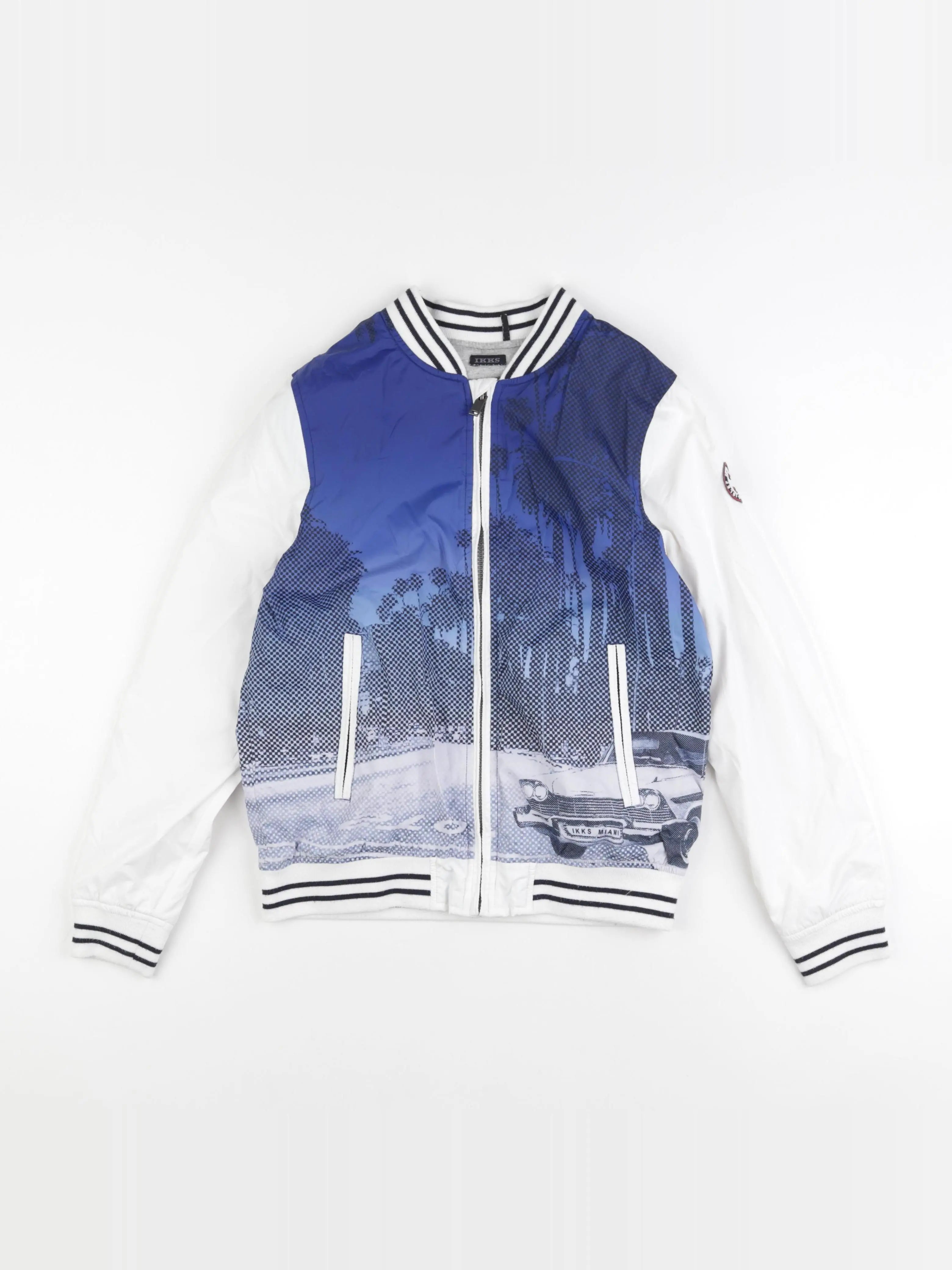 IKKS - veste bleu, blanc - 12 ans