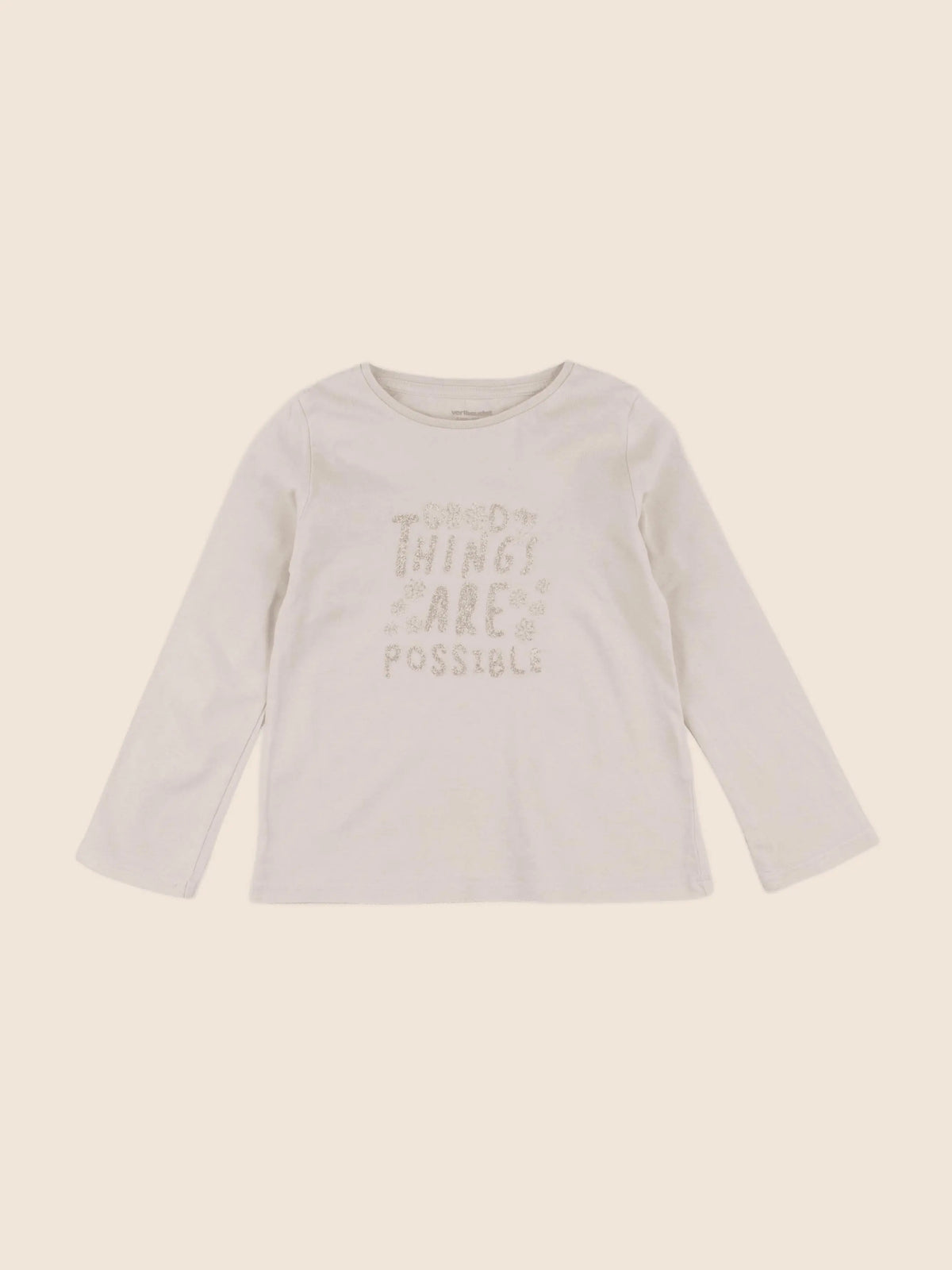 Vertbaudet - tee-shirt beige - 4 ans