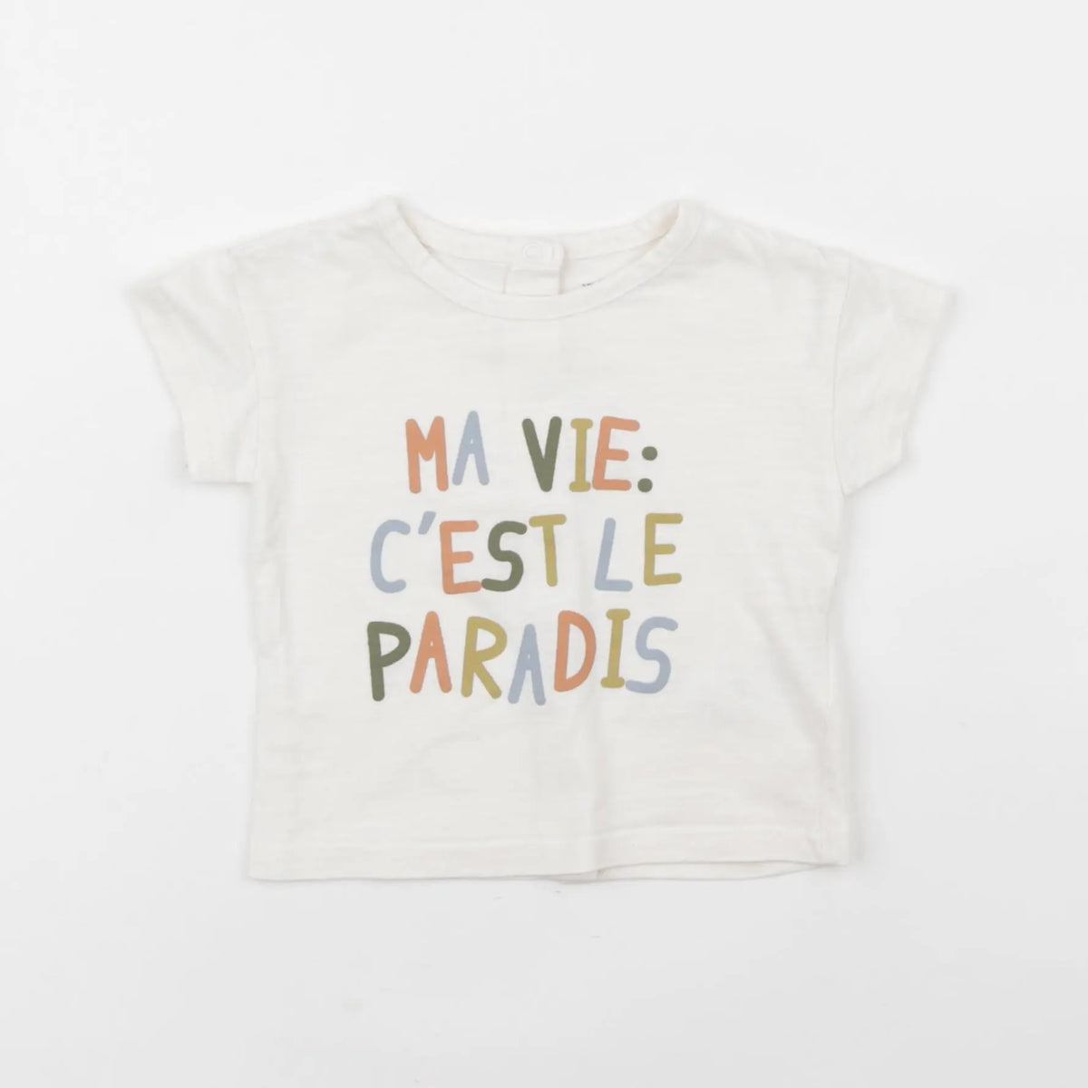Vertbaudet - tee-shirt blanc - 6 mois