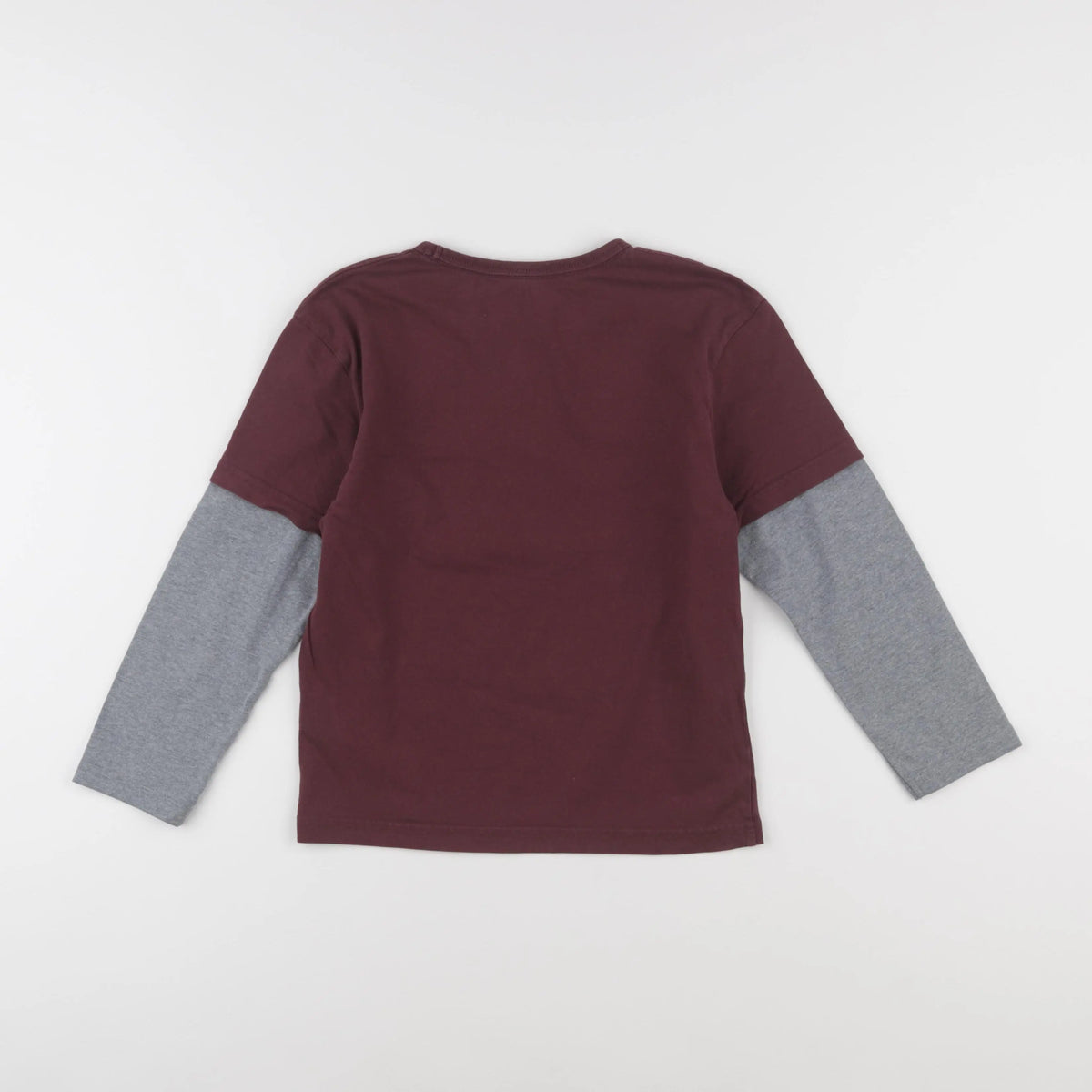 Vertbaudet - tee-shirt rouge, gris - 8 ans