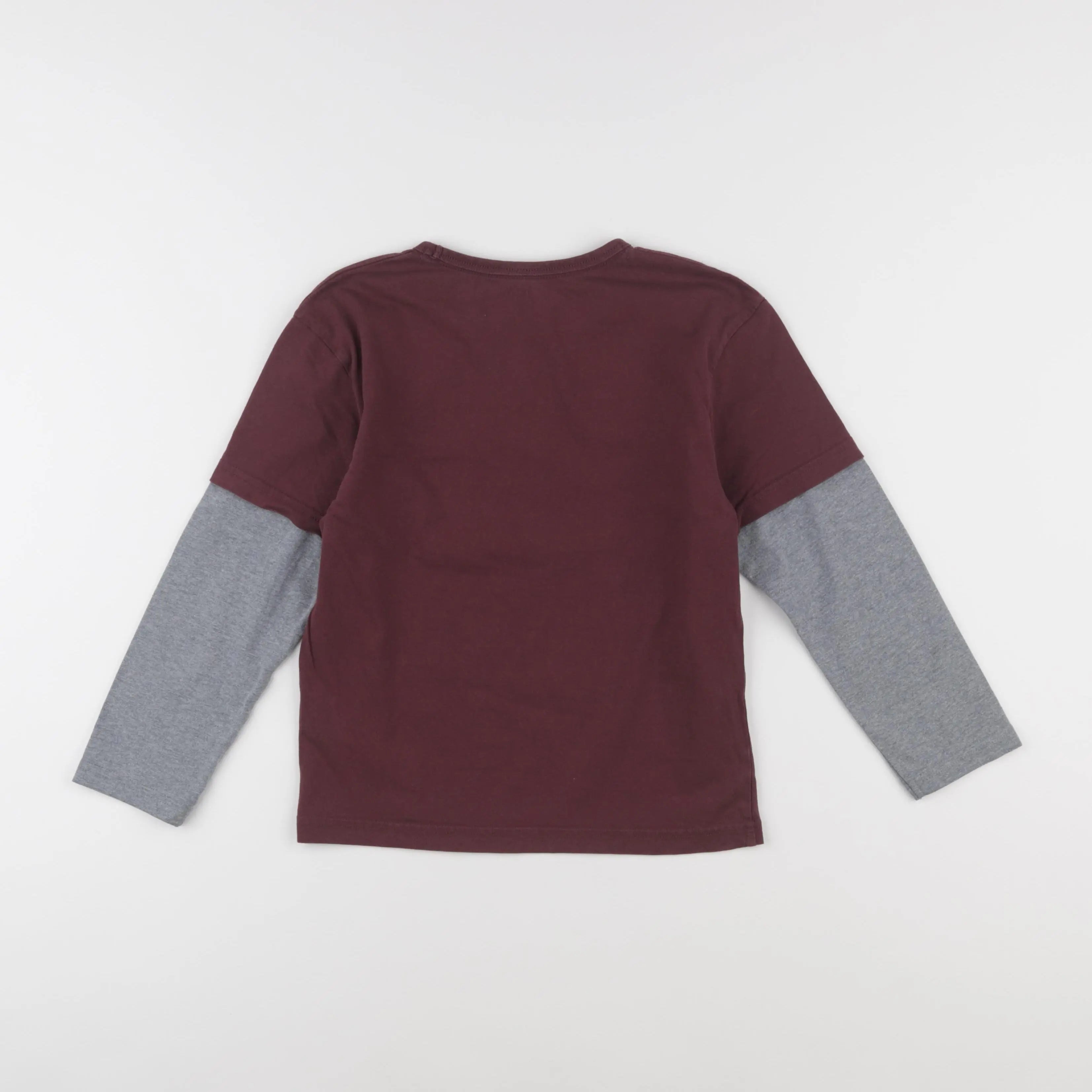 Vertbaudet - tee-shirt rouge, gris - 8 ans