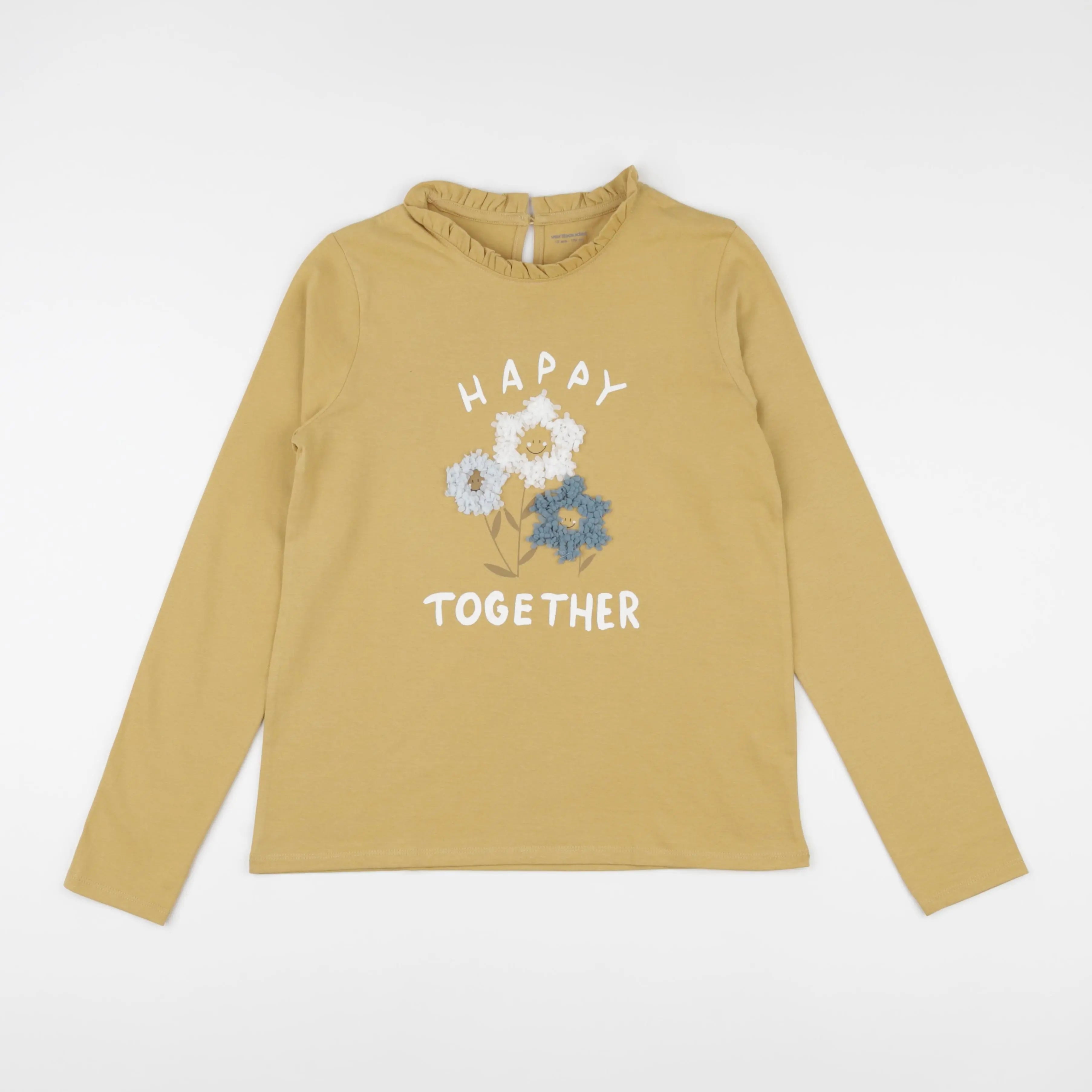 Vertbaudet - tee-shirt jaune - 12 ans