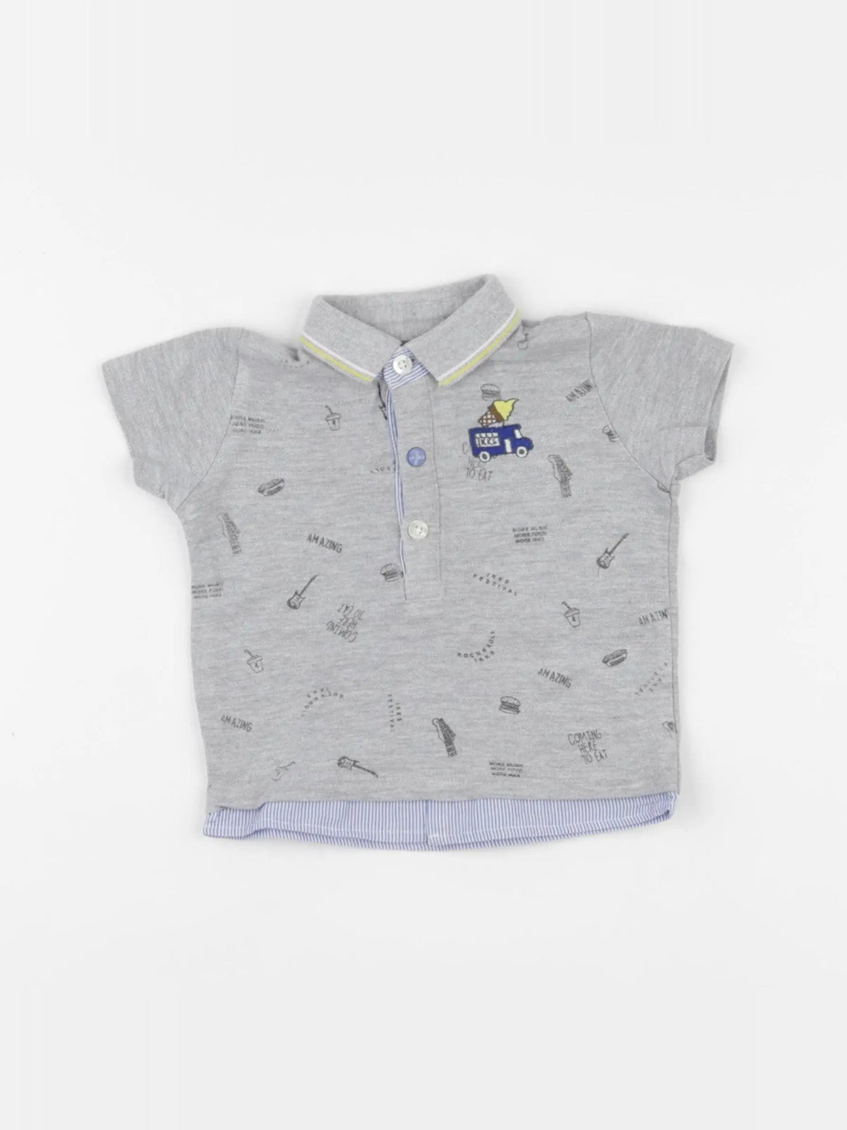 IKKS - polo gris - 6 mois