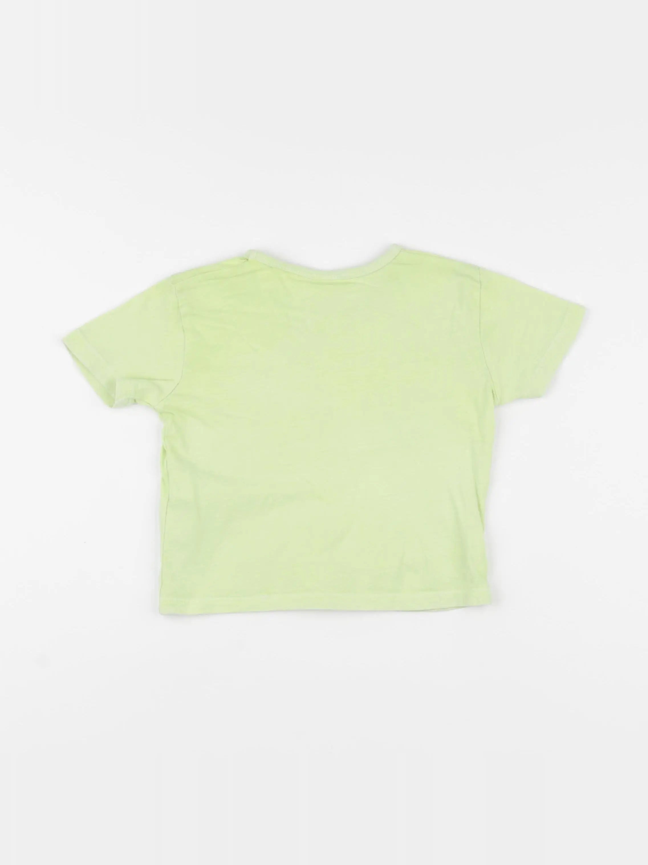 Zara - tee-shirt jaune fluo - 6/9 mois