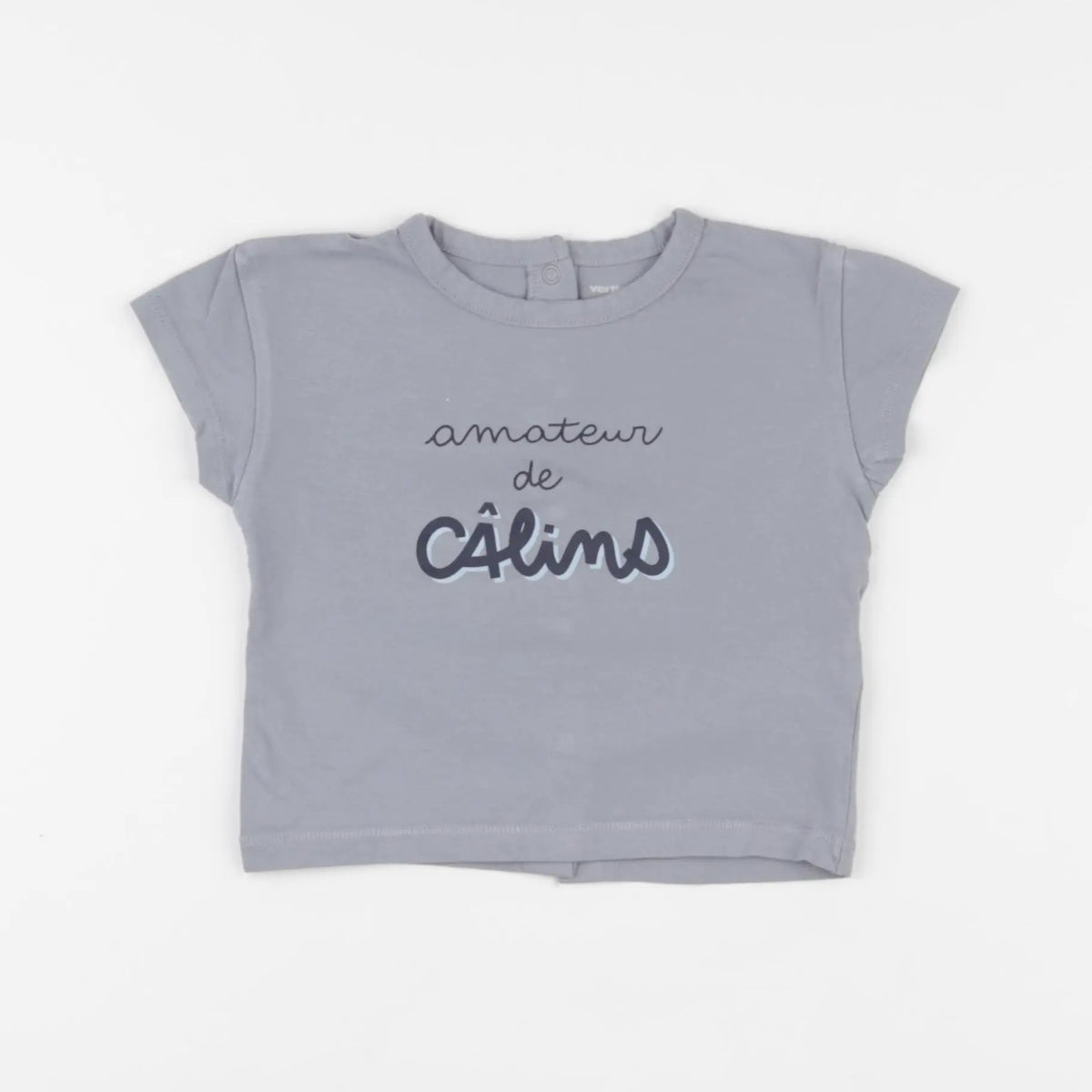 Vertbaudet - tee-shirt bleu - 9 mois