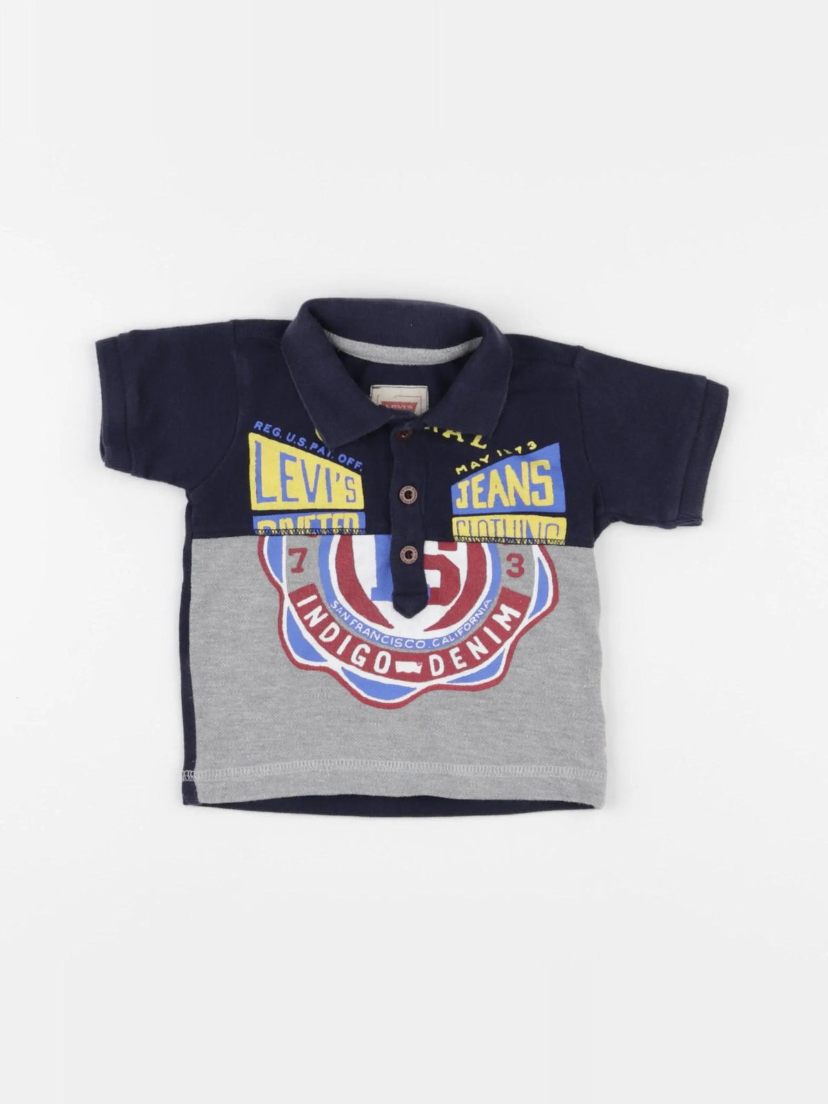 Levi's - polo bleu - 6 mois
