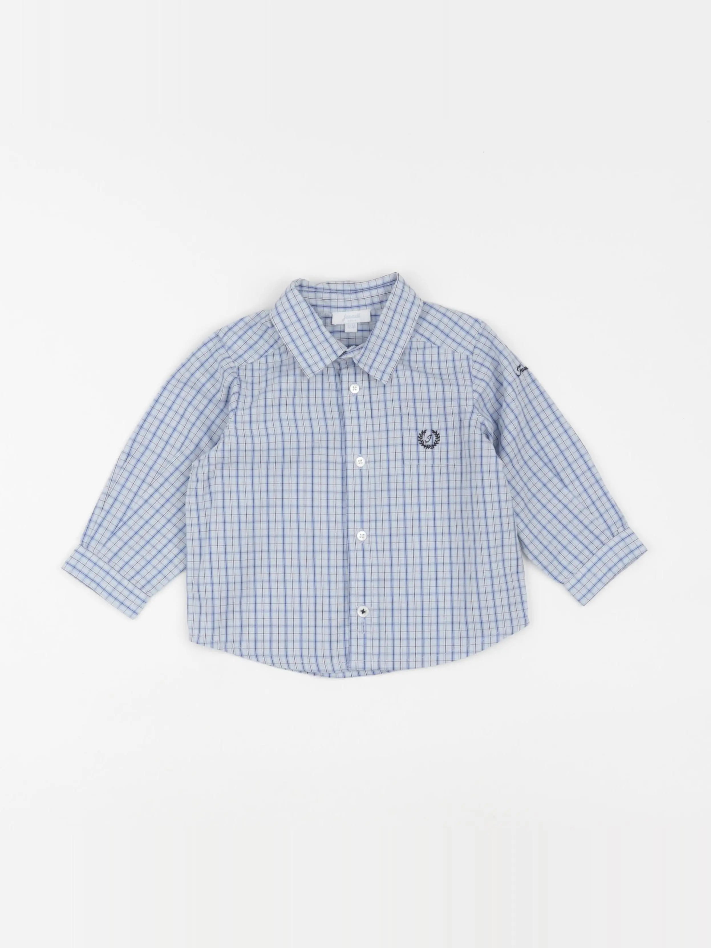 Jacadi - chemise bleu - 12 mois