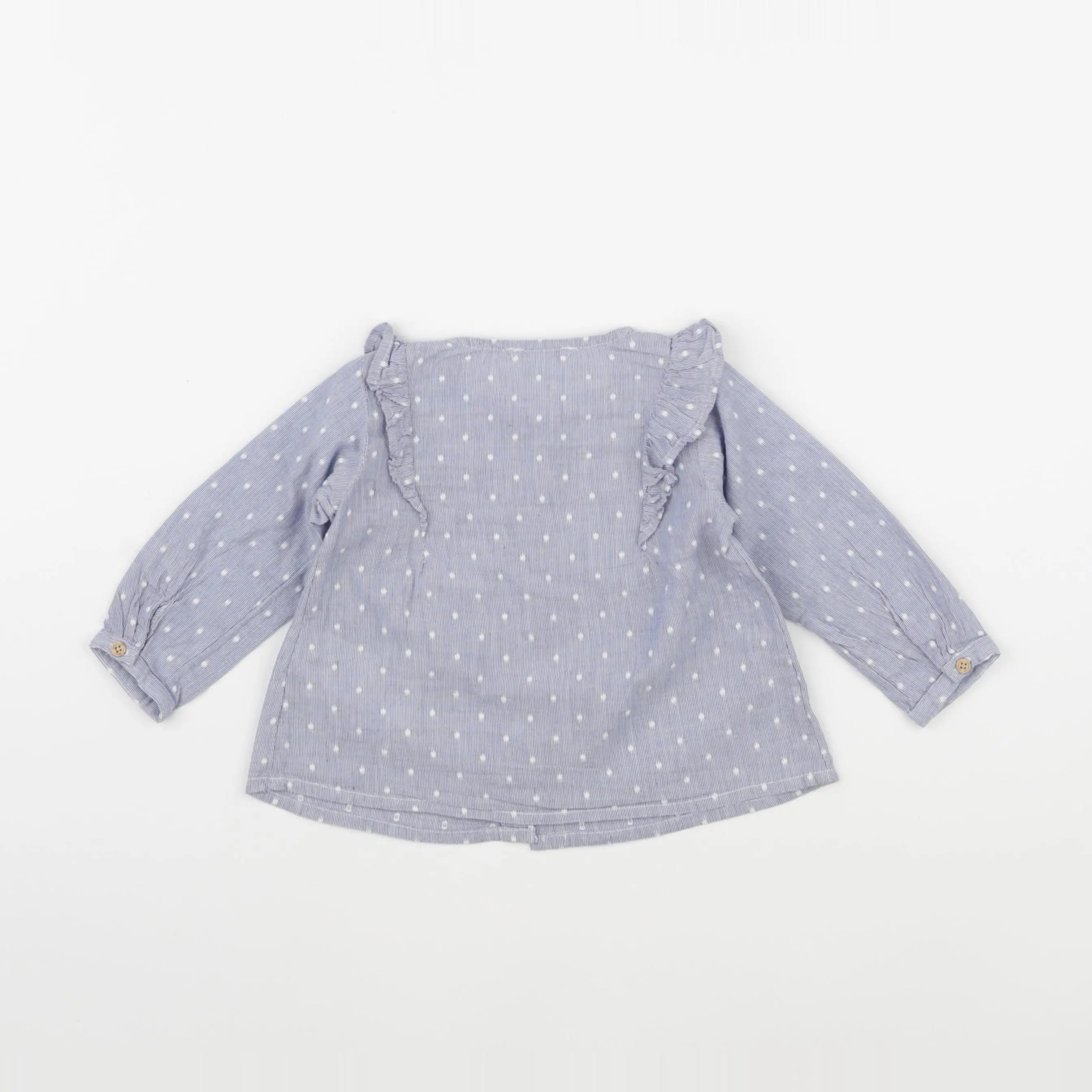 Vertbaudet - blouse bleu - 12 mois