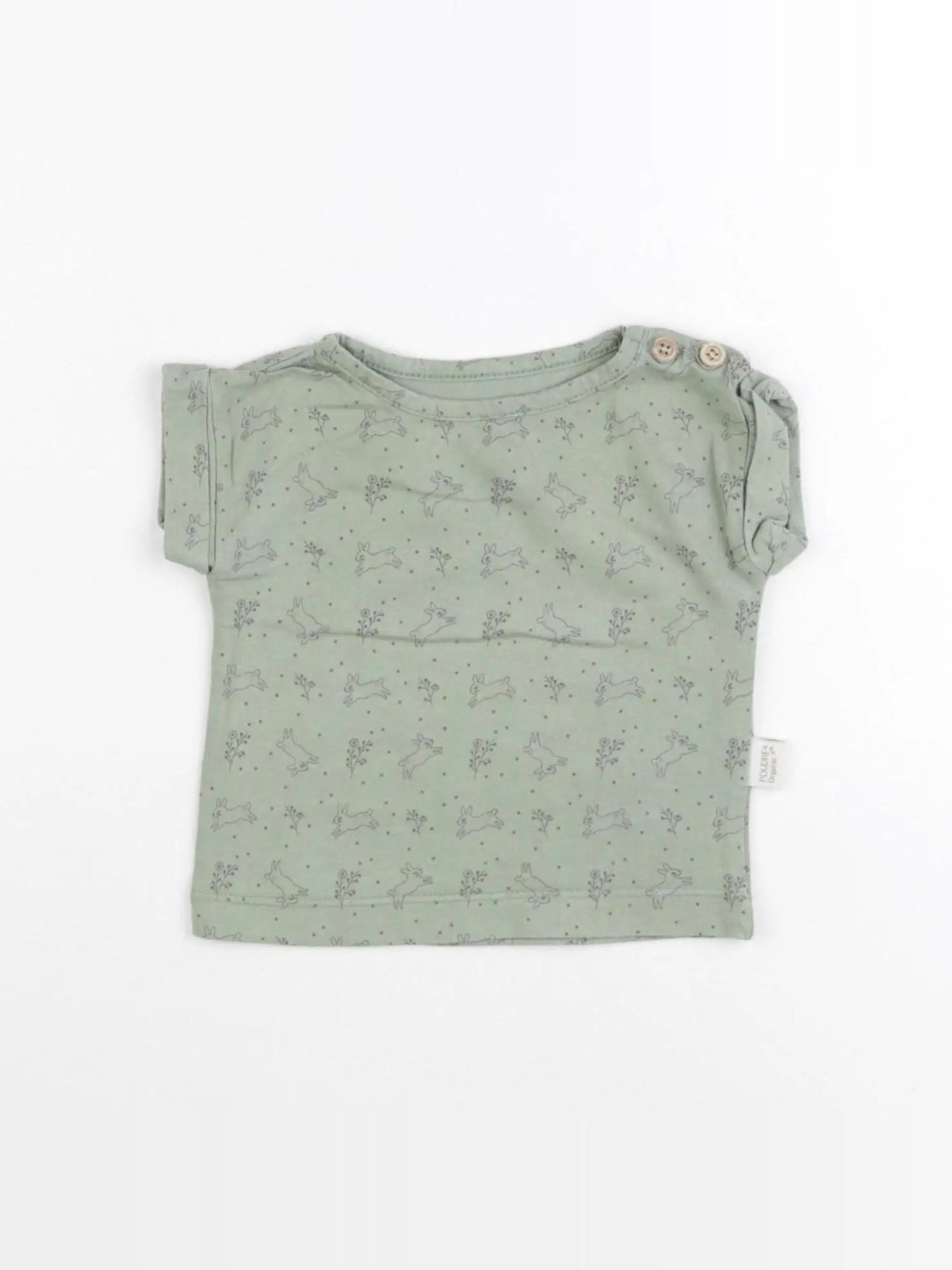 Poudre Organic - tee-shirt vert - 3 mois