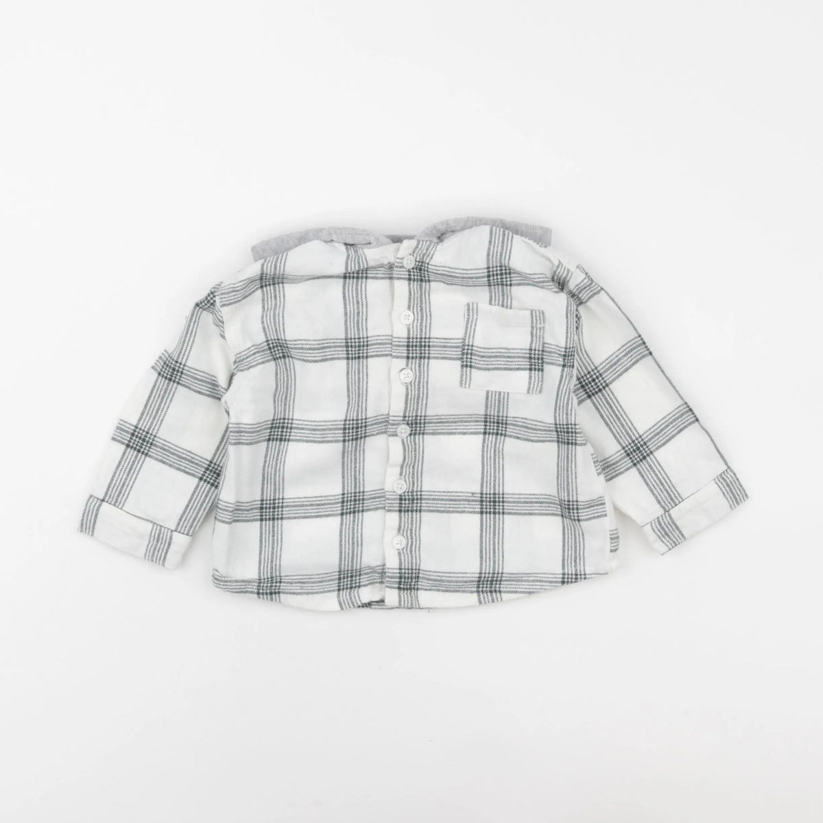 Vertbaudet - chemise blanc, vert - 18 mois