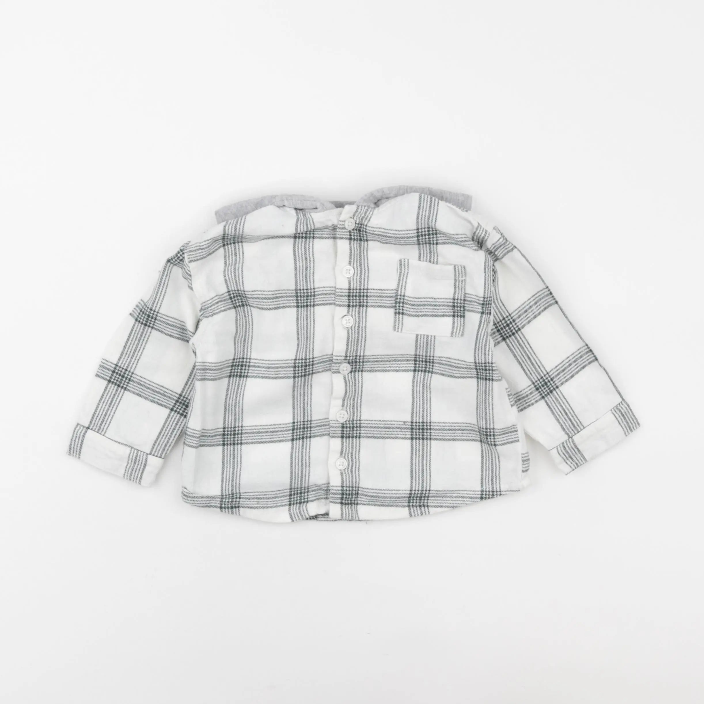 Vertbaudet - chemise blanc, vert - 18 mois