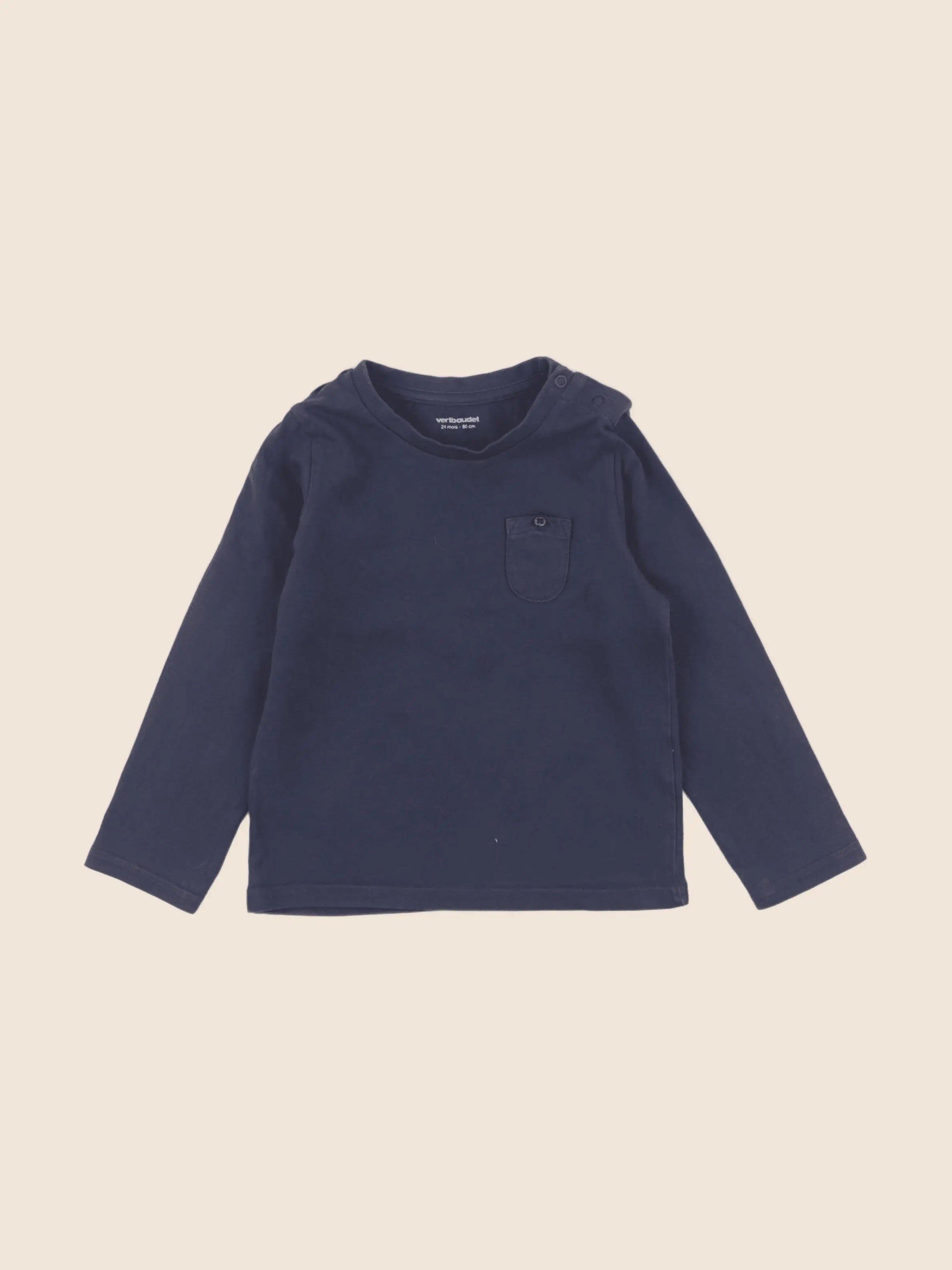 Vertbaudet - tee-shirt bleu - 24 mois