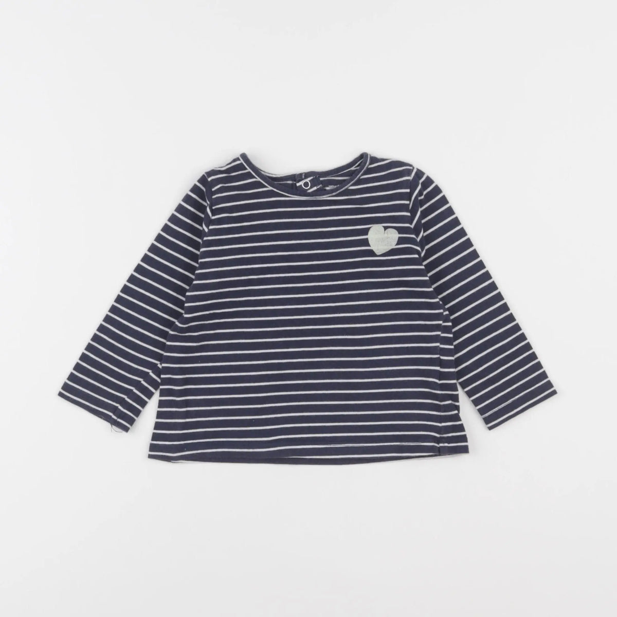 Vertbaudet - tee-shirt bleu - 12 mois