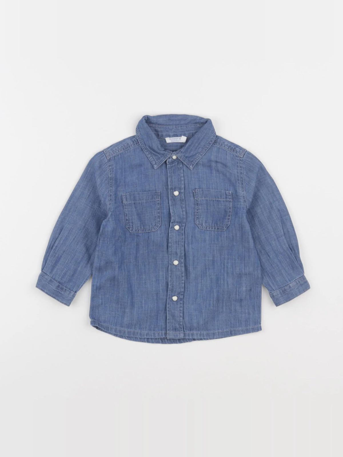 Boutchou - chemise bleu - 12 mois
