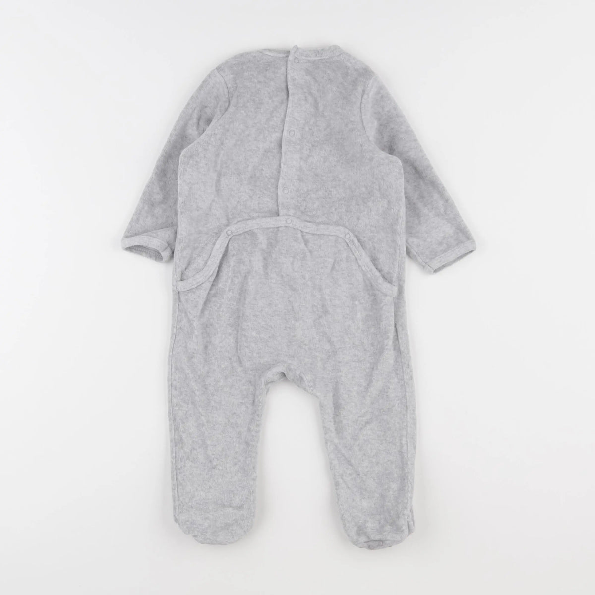 Vertbaudet - pyjama velours gris - 12 mois