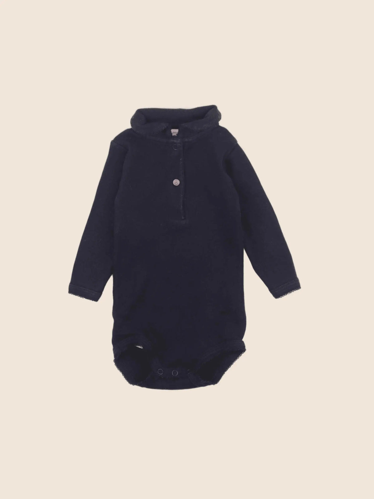 Petit Bateau - body à col bleu - 3 mois