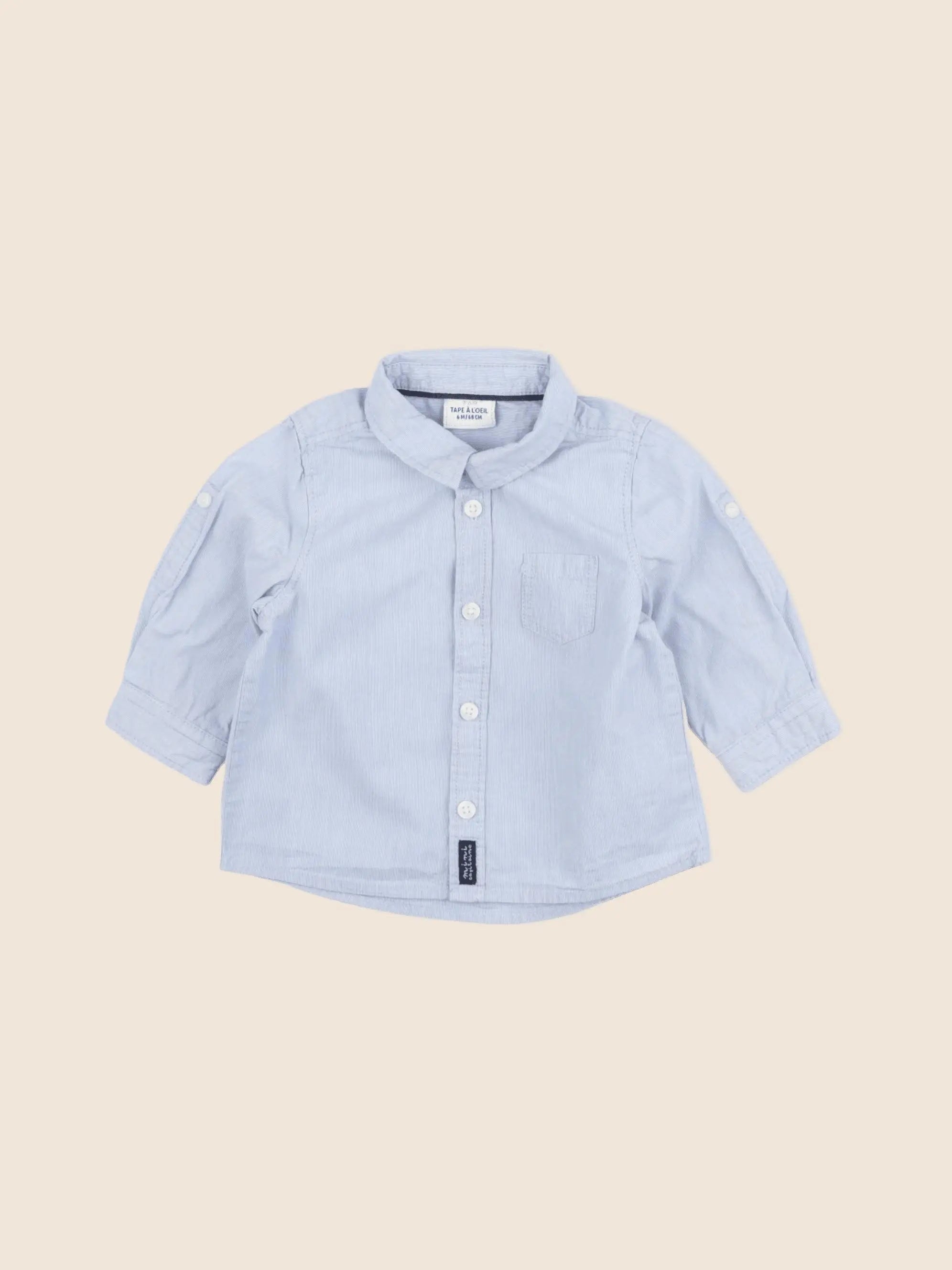 Tape à l'oeil - chemise bleu - 6 mois