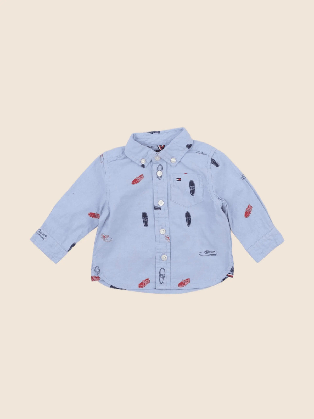 Tommy Hilfiger - chemise bleu - 3/6 mois