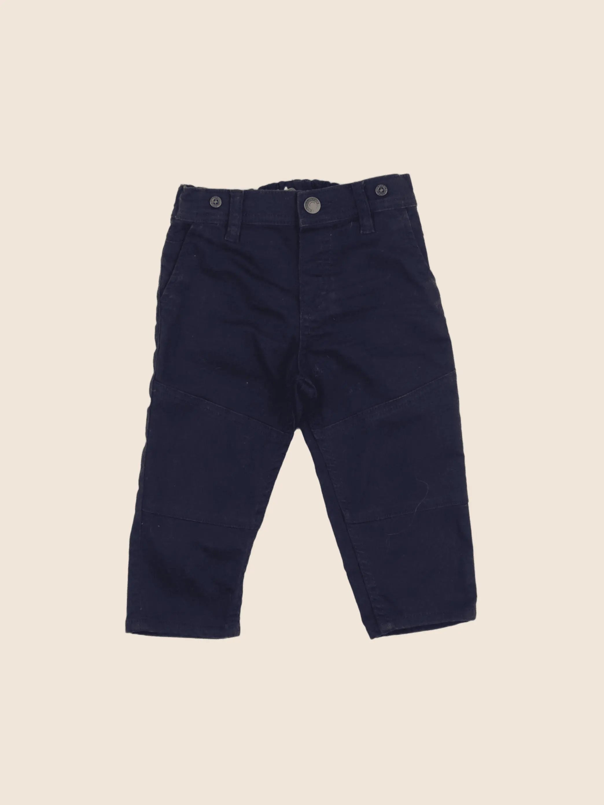 H&M - pantalon bleu - 9/12 mois