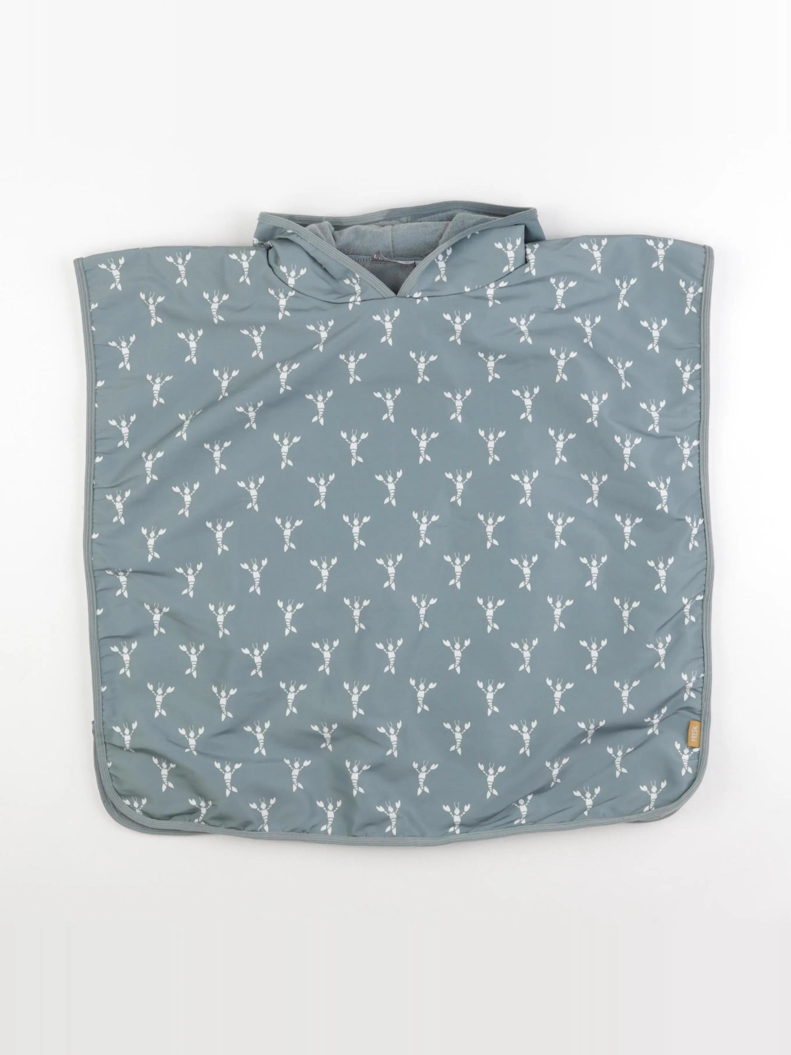 Poncho de bain HOMARD vert- 0/36 mois