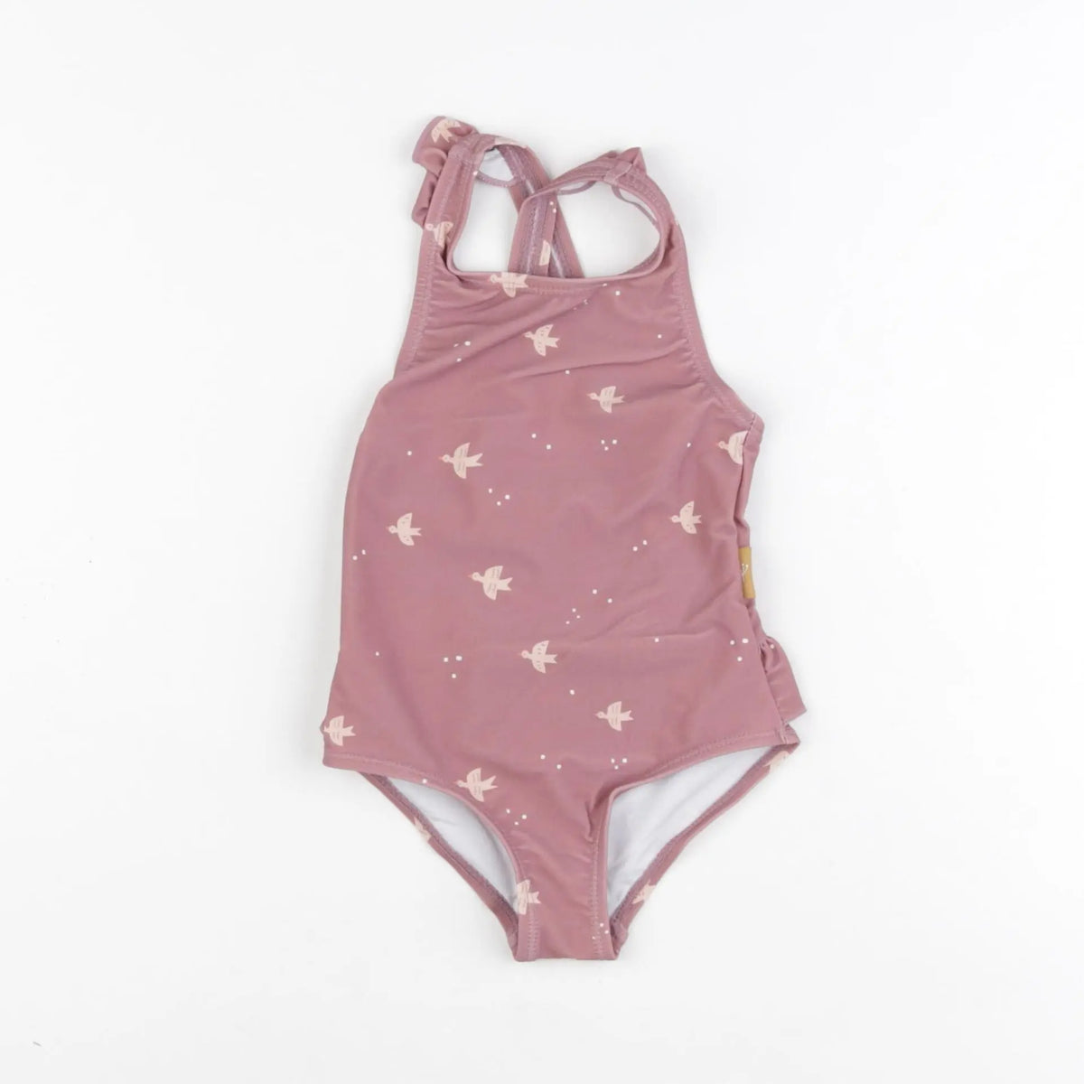 Maillot de bain 1 pièce OISEAU rose