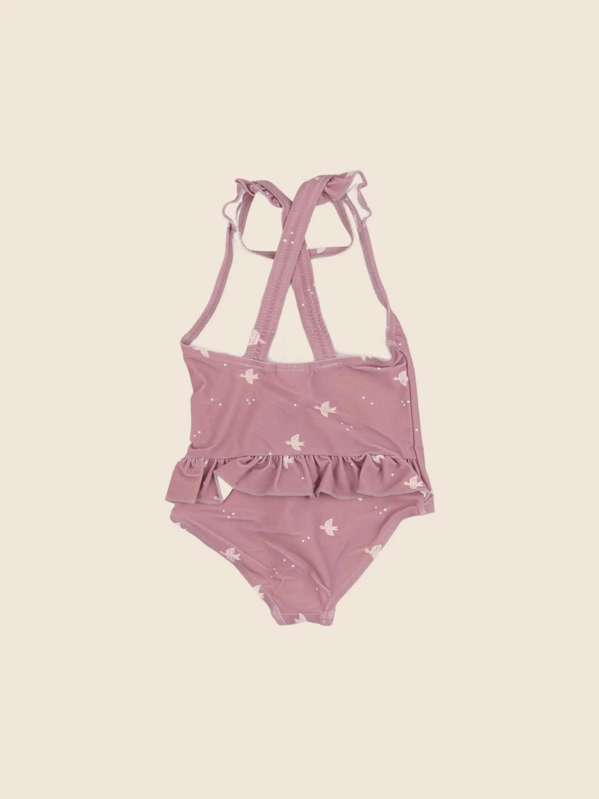 Maillot de bain 1 pièce OISEAU rose