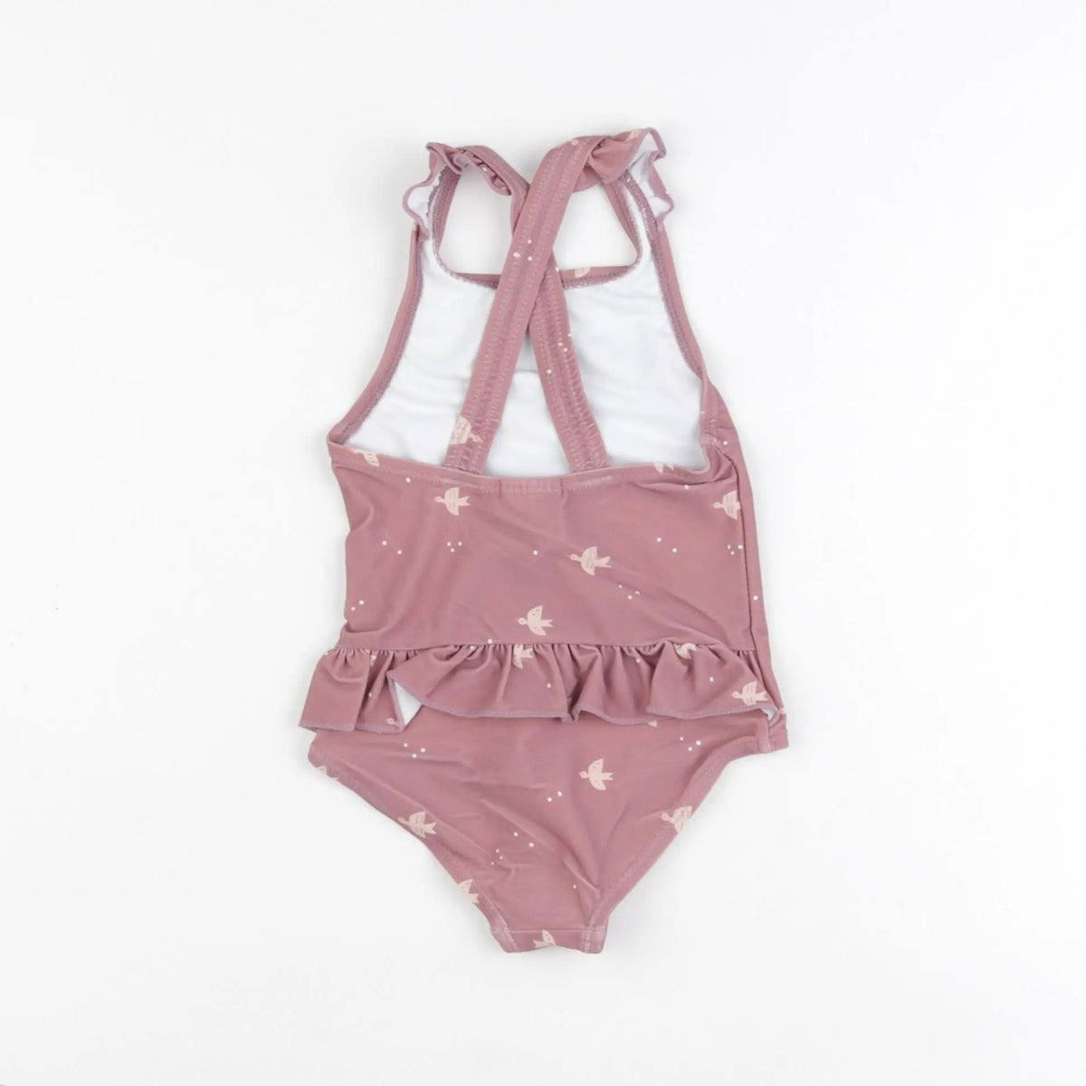 Maillot de bain 1 pièce OISEAU rose