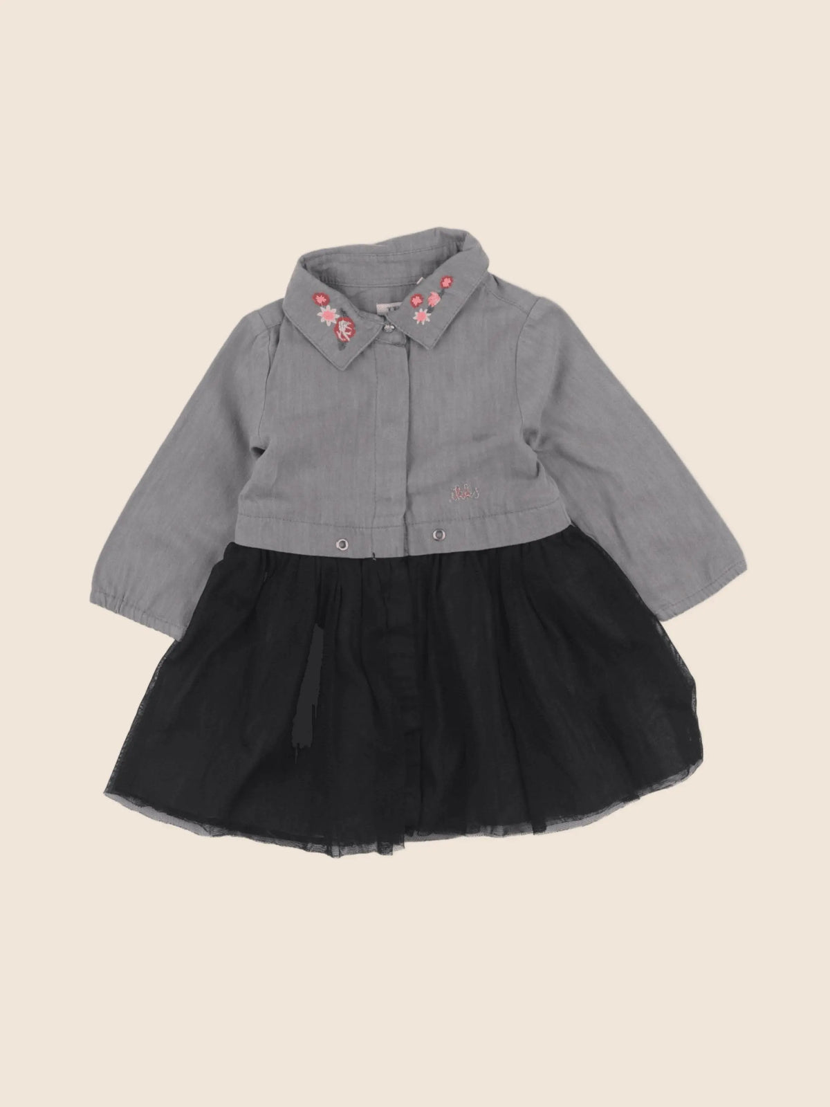 IKKS - robe gris - 6 mois