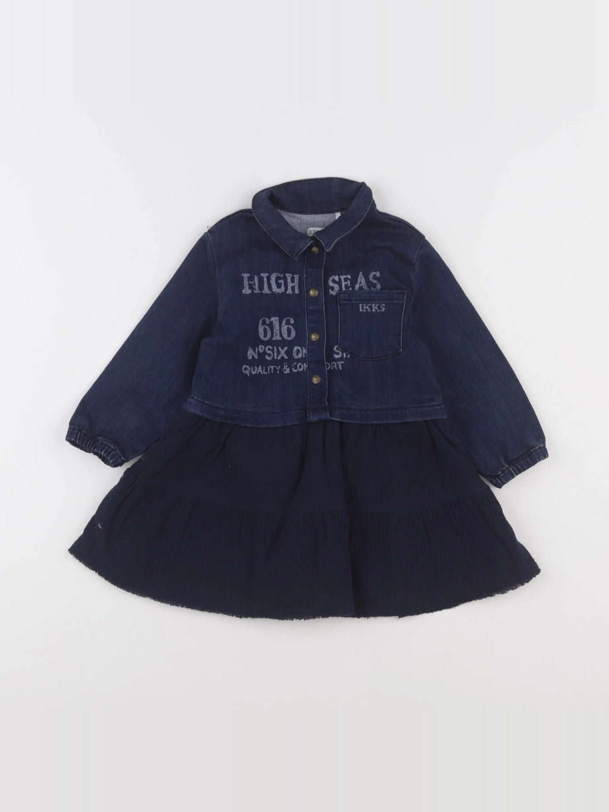 IKKS - robe bleu - 18 mois