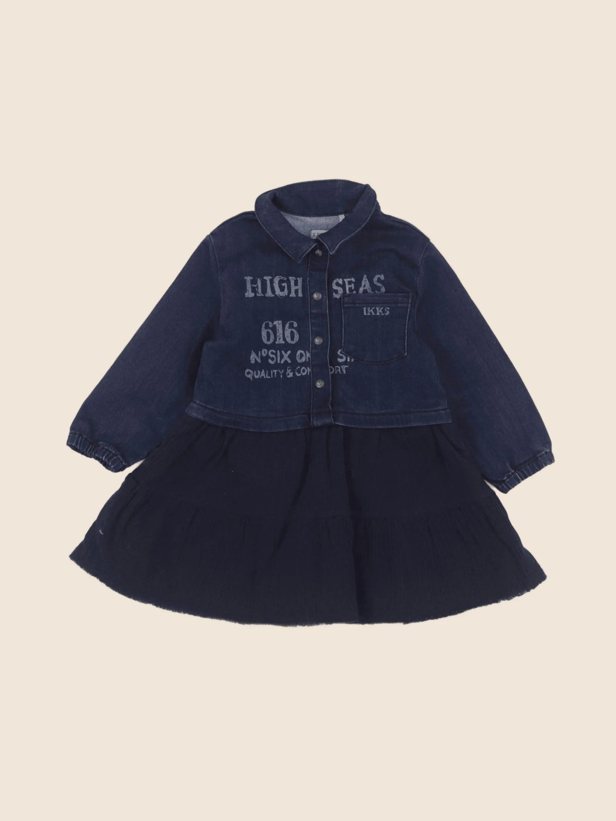 IKKS - robe bleu - 18 mois